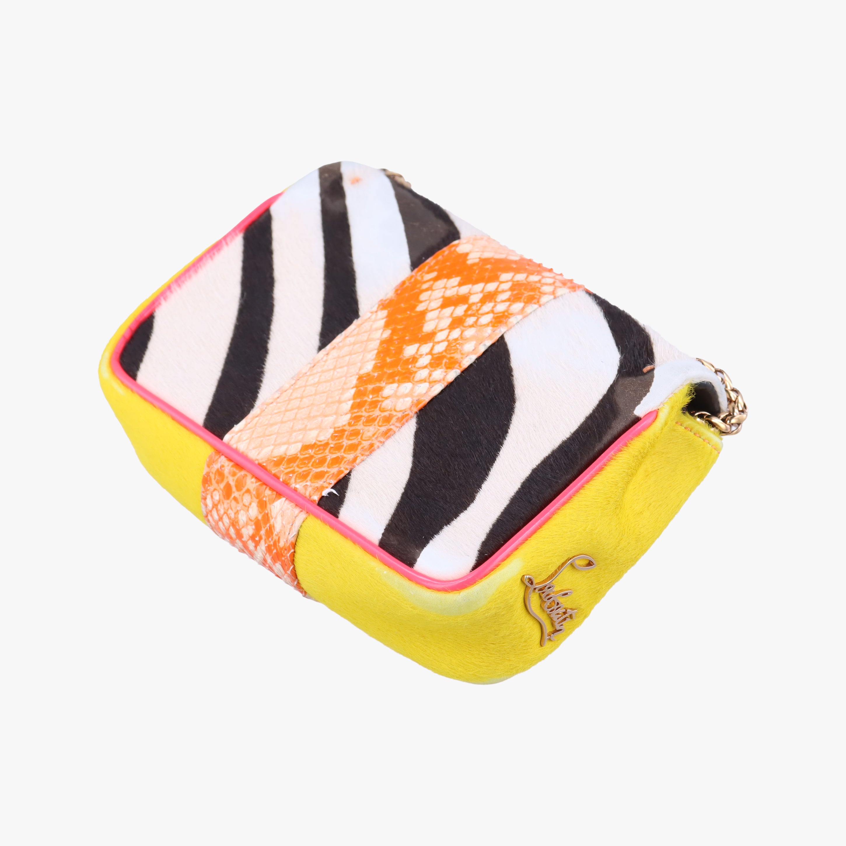 Pre-owned Christian Louboutin Sweet Charity Multicolour ponyhair × snakeskin  shoulderbag | stylenewstar