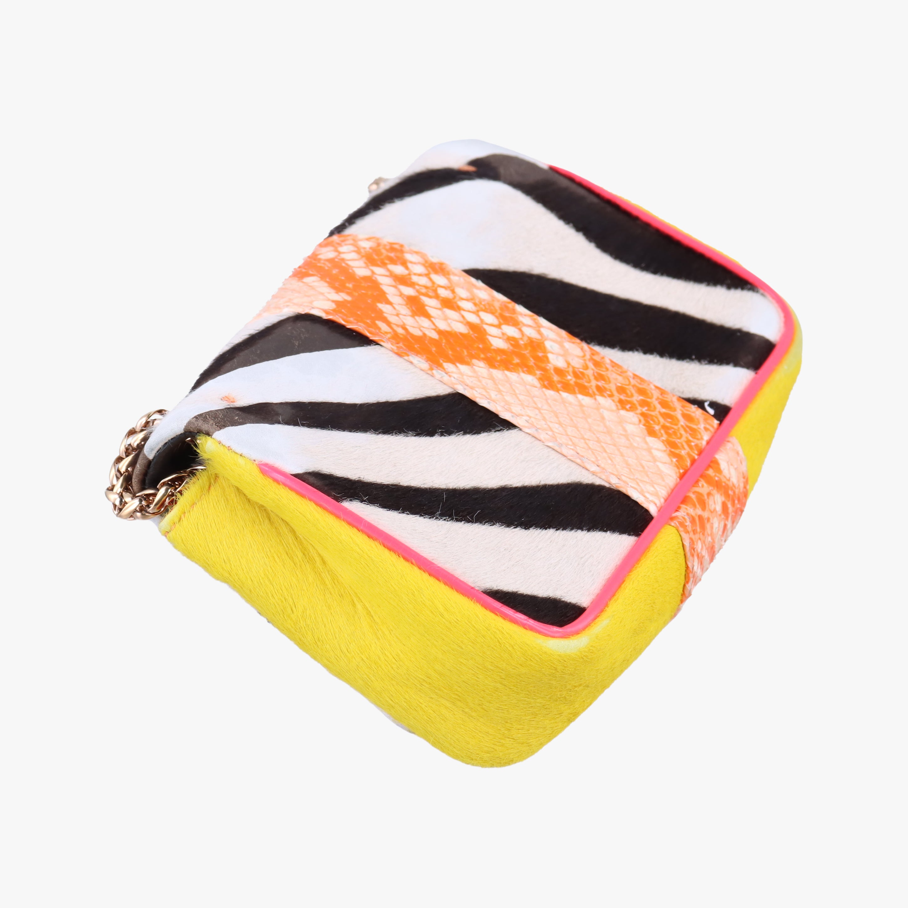 Pre-owned Christian Louboutin Sweet Charity Multicolour ponyhair × snakeskin  shoulderbag | stylenewstar