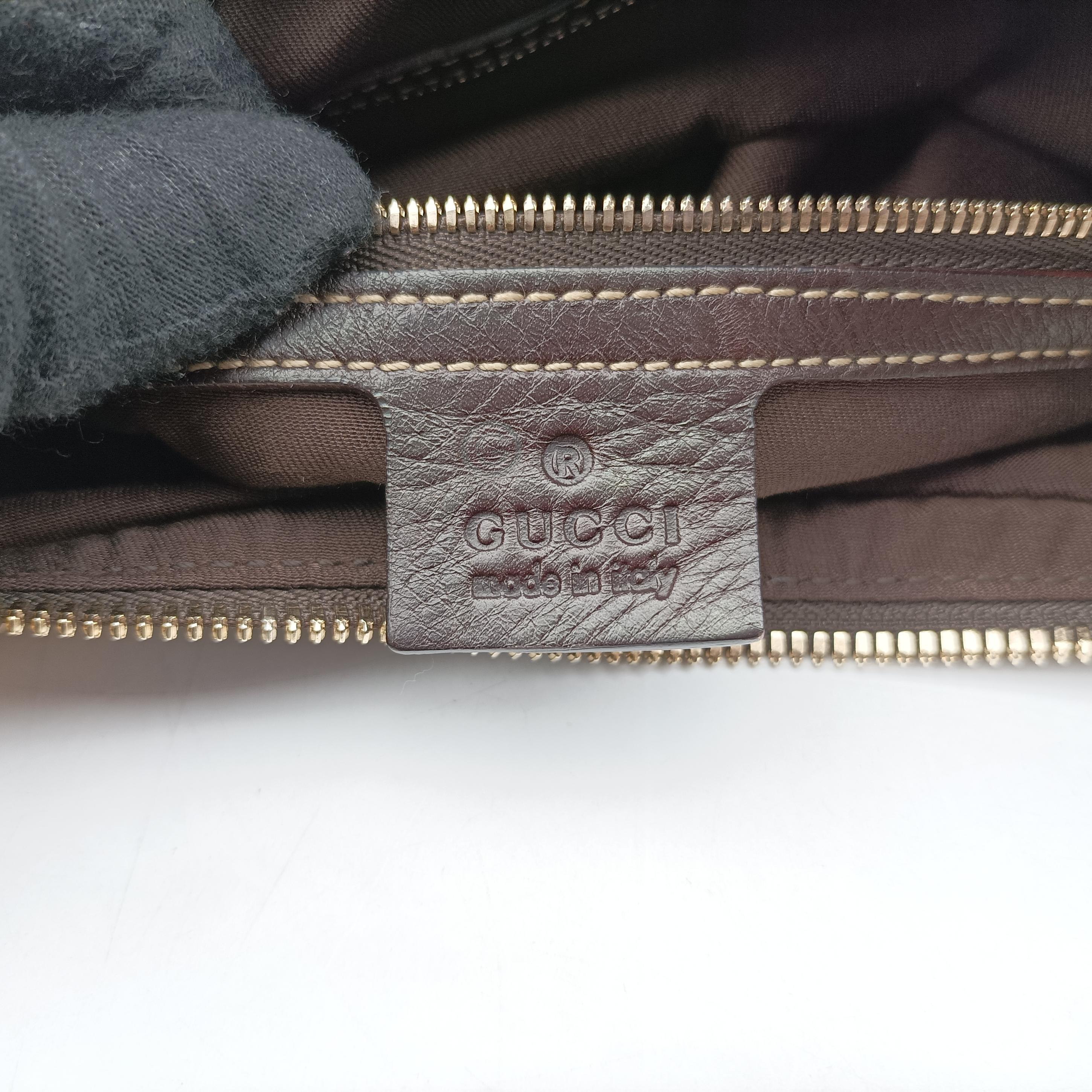 Vintage Gucci Horsebit White×brown Canvas 152468 shoulderbag | stylenewstar