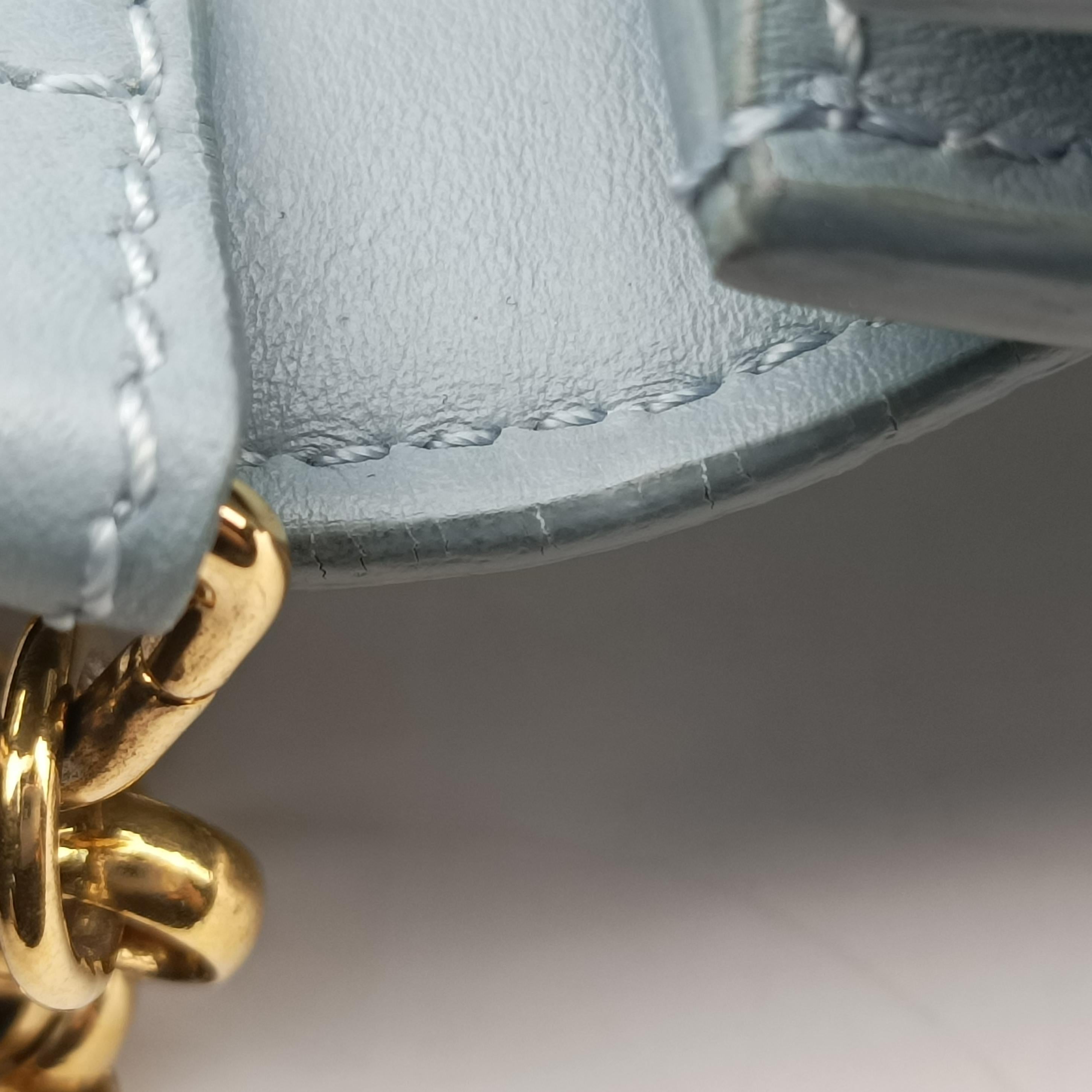 Pre-owned Chloe C Chain Blue leather  shoulderbag | stylenewstar
