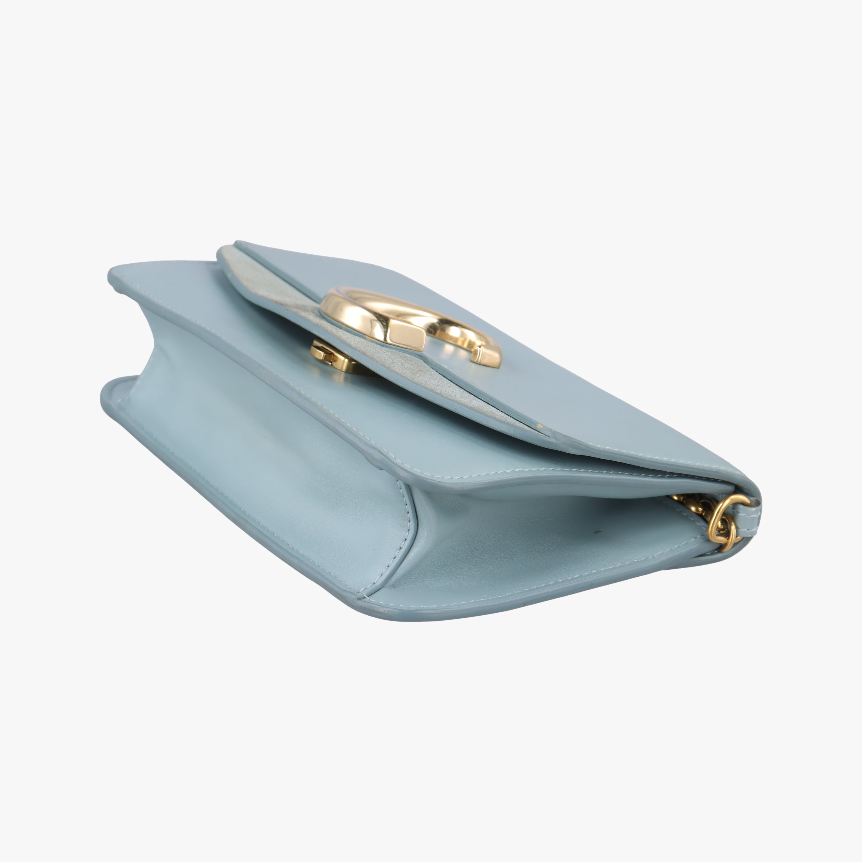 Pre-owned Chloe C Chain Blue leather  shoulderbag | stylenewstar
