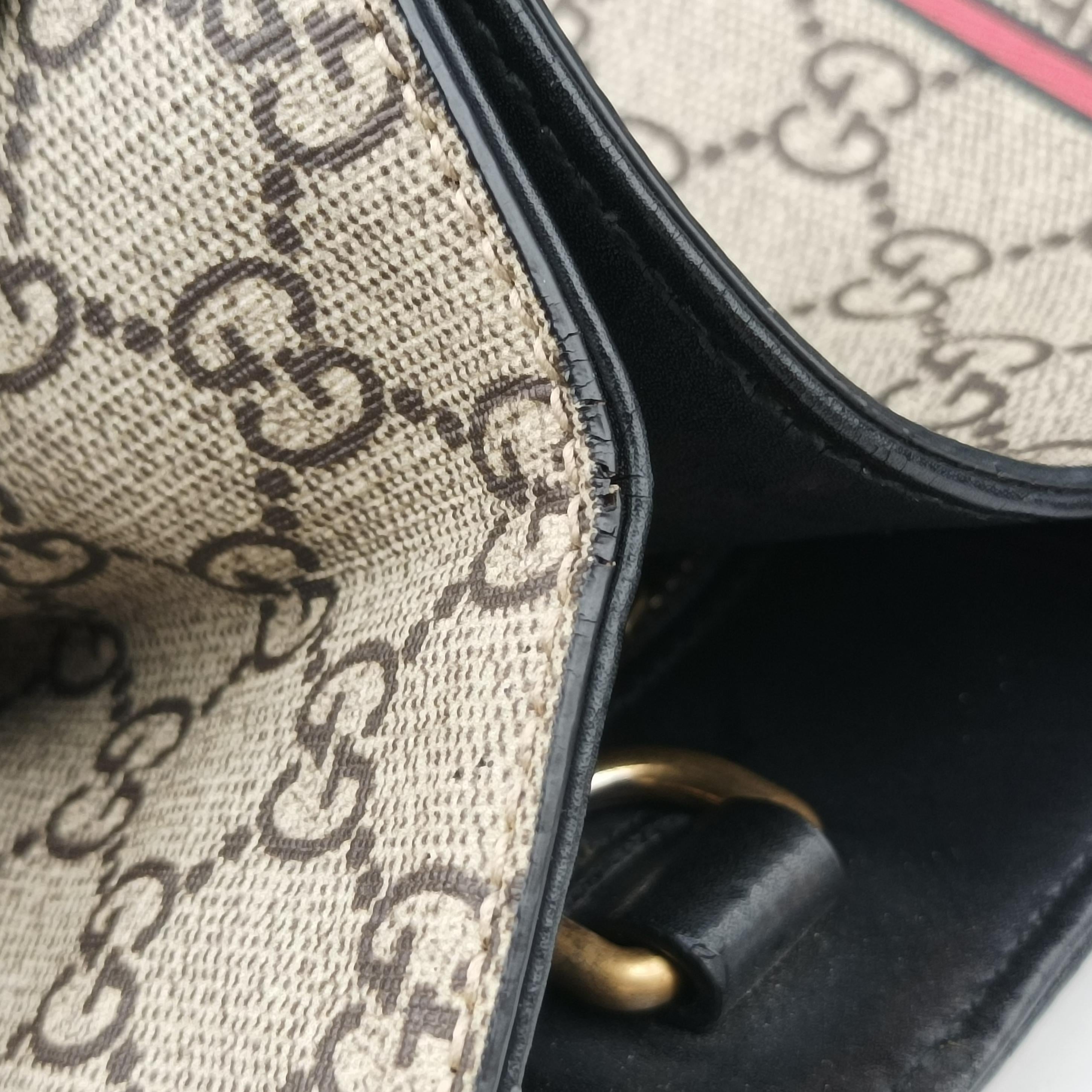 Secondhand Gucci GG Supreme Wolf Print beige×multi Canvas 450950 shoulderbag | stylenewstar