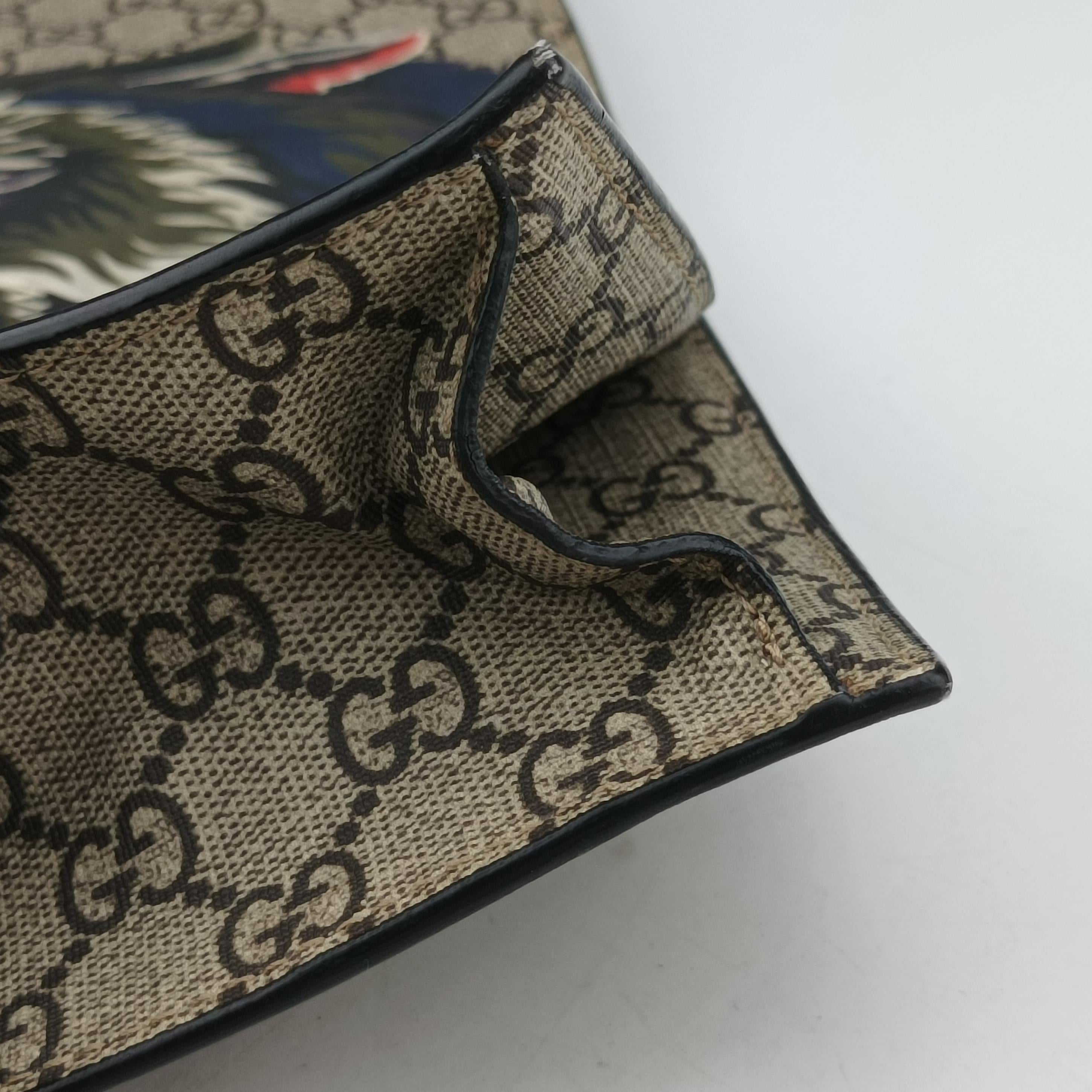 Secondhand Gucci GG Supreme Wolf Print beige×multi Canvas 450950 shoulderbag | stylenewstar