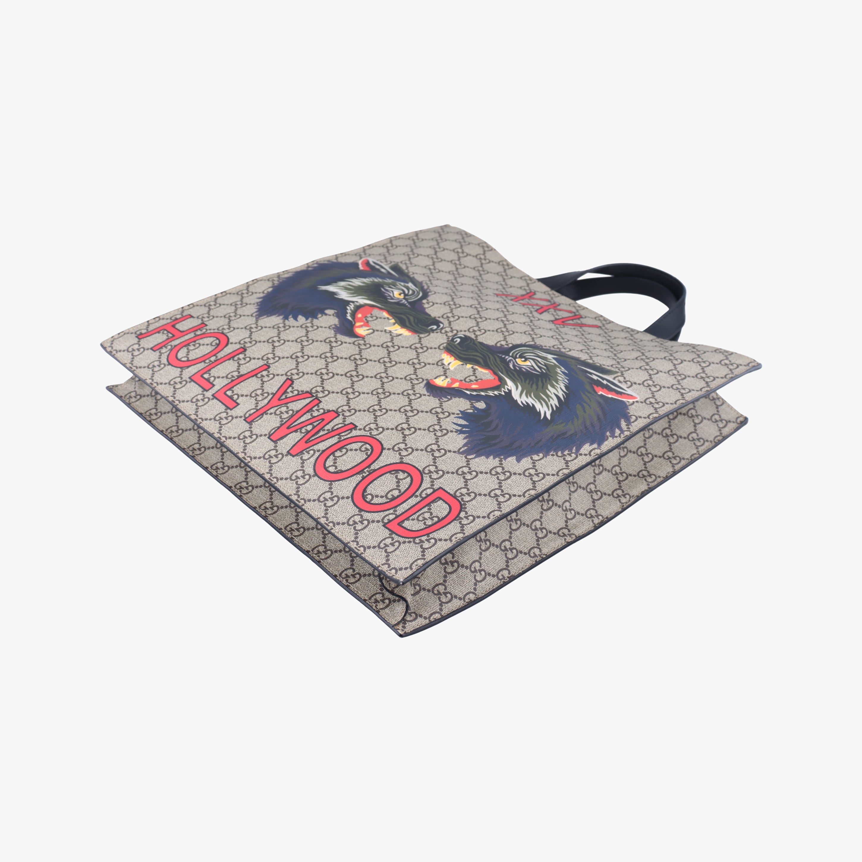 Secondhand Gucci GG Supreme Wolf Print beige×multi Canvas 450950 shoulderbag | stylenewstar