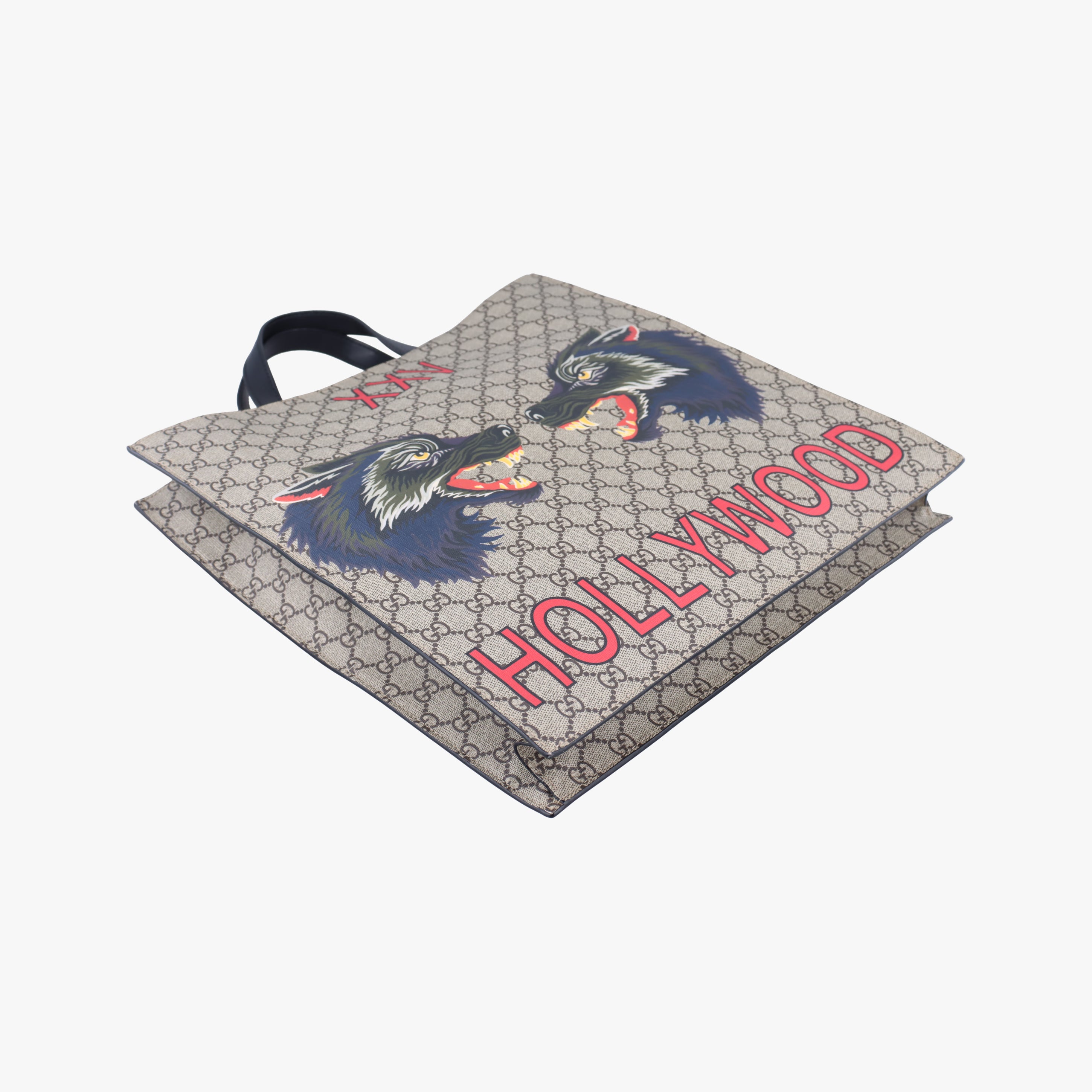 Secondhand Gucci GG Supreme Wolf Print beige×multi Canvas 450950 shoulderbag | stylenewstar