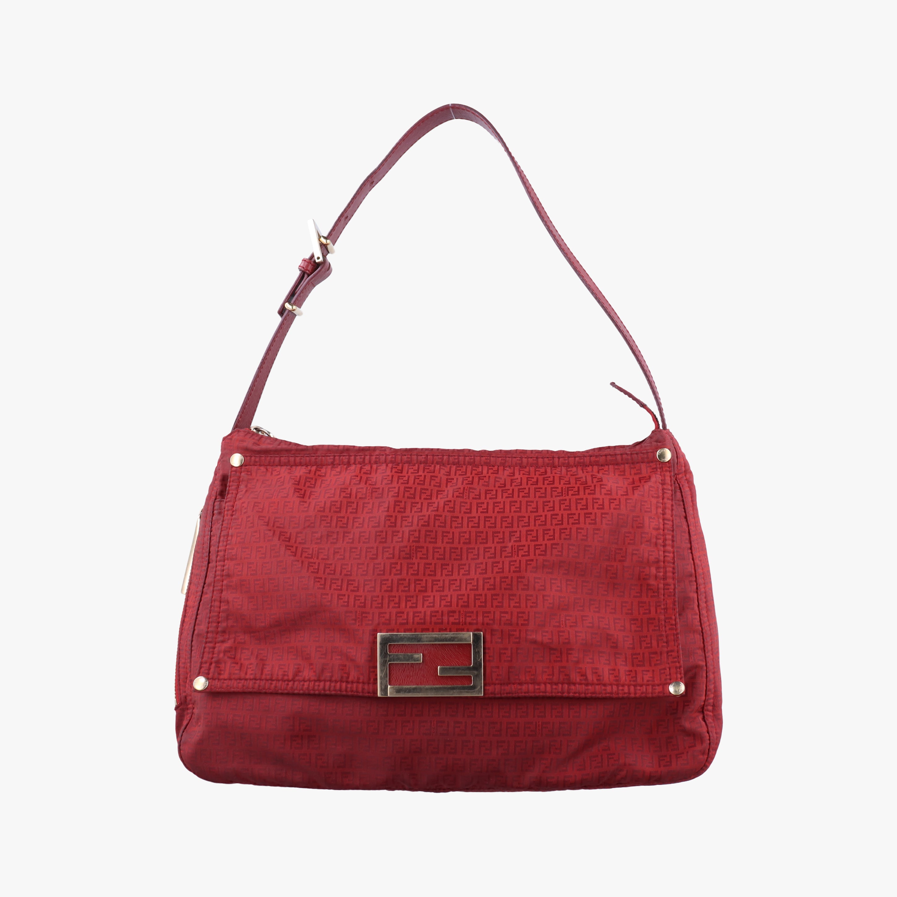 Secondhand Fendi Zucchino Mamma Red Fabric 8BR626 shoulderbag | stylenewstar