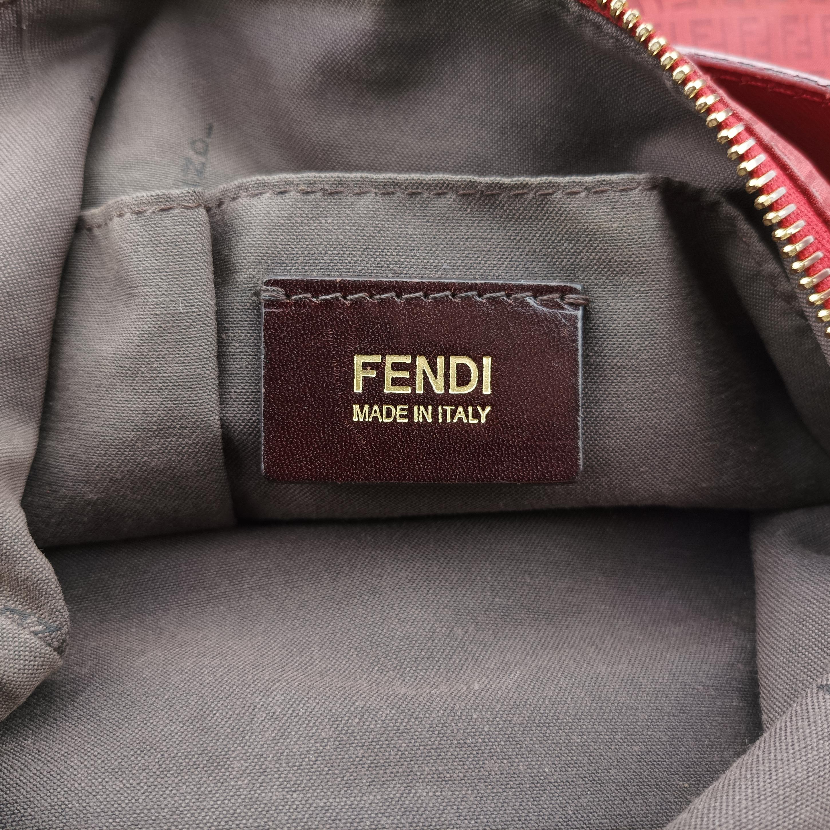 Secondhand Fendi Zucchino Mamma Red Fabric 8BR626 shoulderbag | stylenewstar