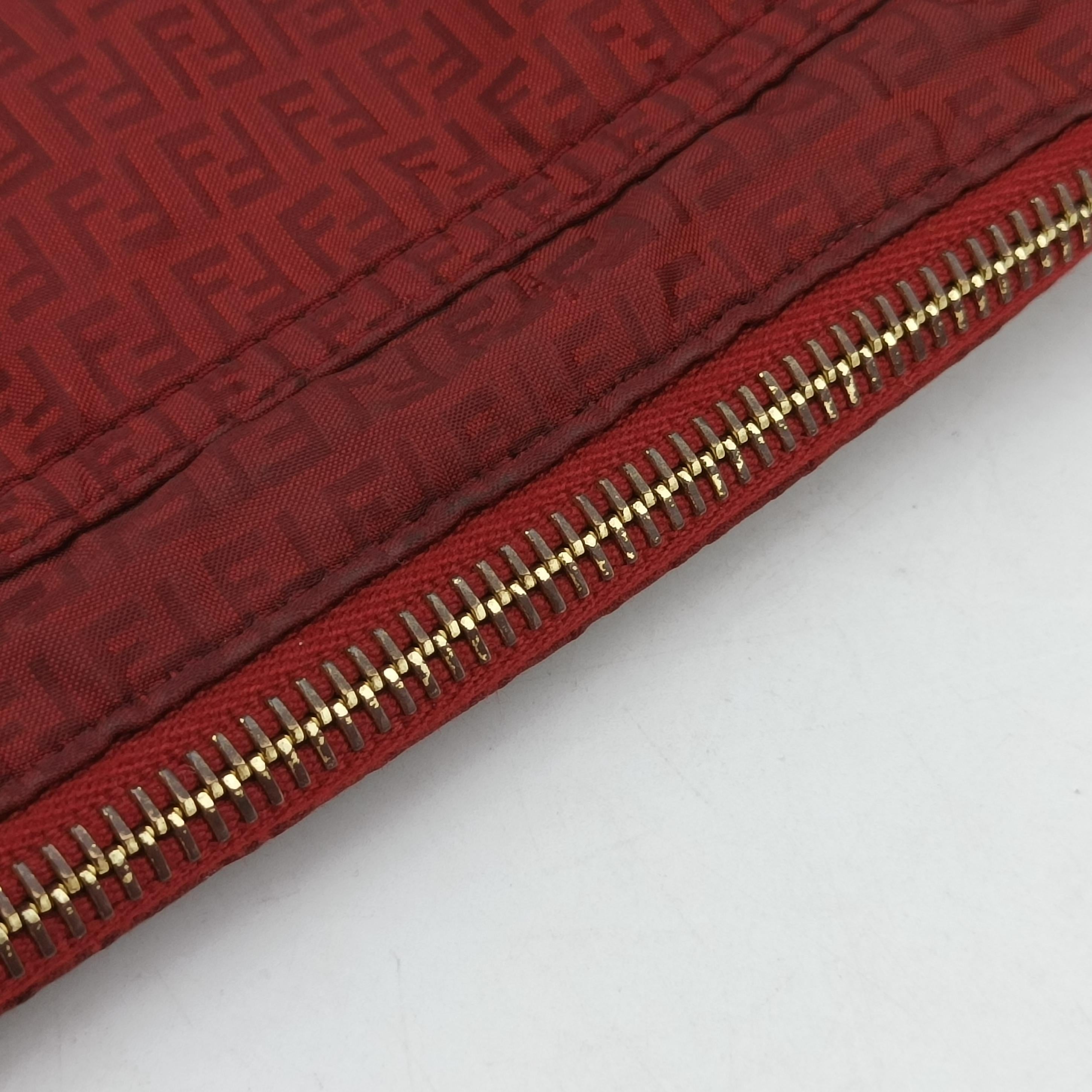 Secondhand Fendi Zucchino Mamma Red Fabric 8BR626 shoulderbag | stylenewstar