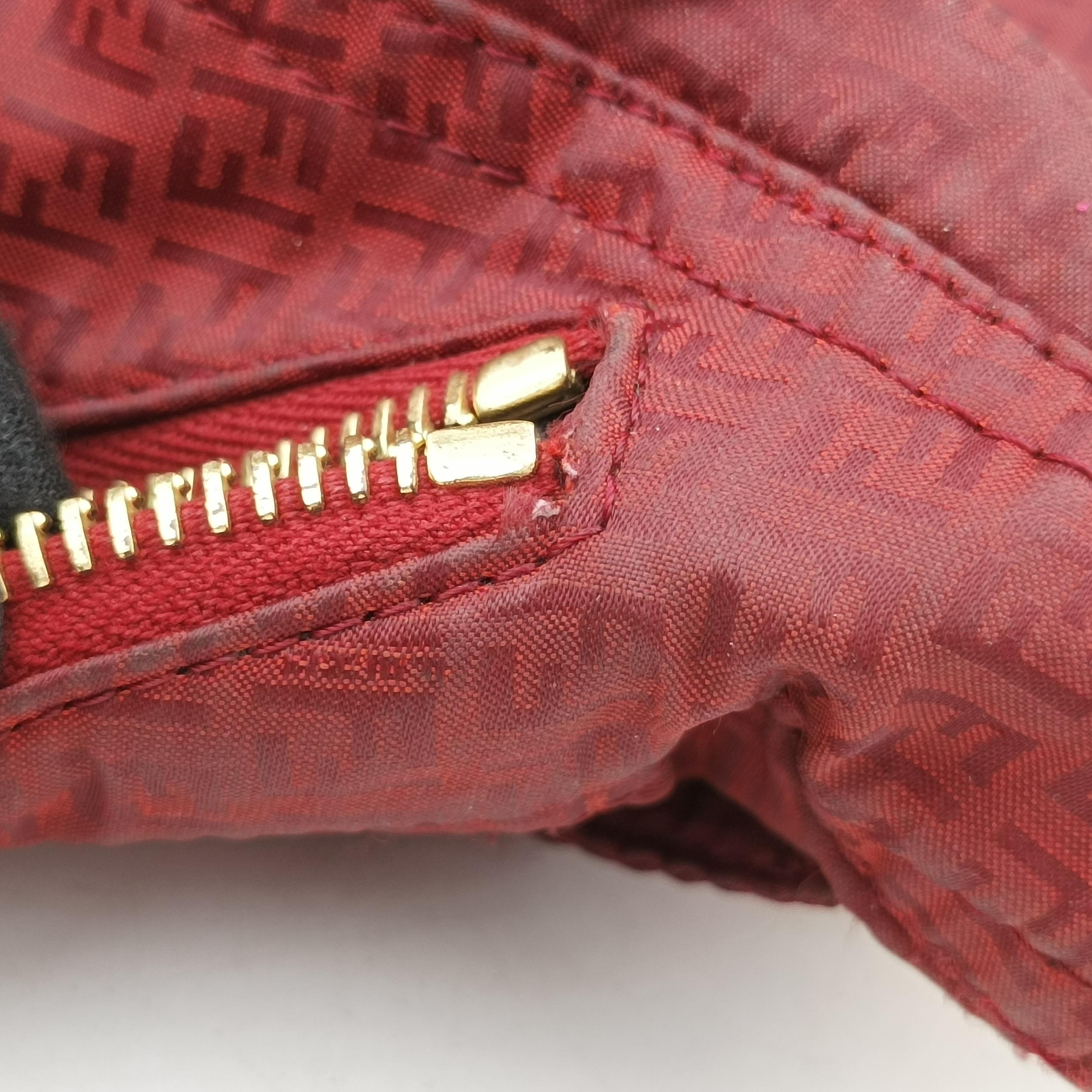 Secondhand Fendi Zucchino Mamma Red Fabric 8BR626 shoulderbag | stylenewstar