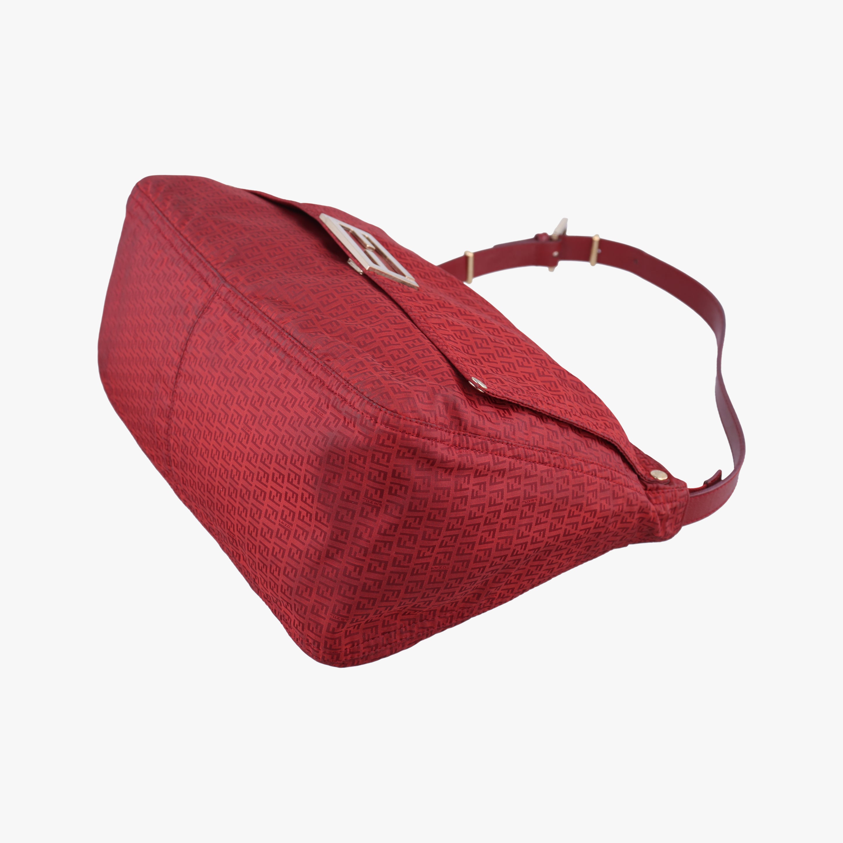 Secondhand Fendi Zucchino Mamma Red Fabric 8BR626 shoulderbag | stylenewstar