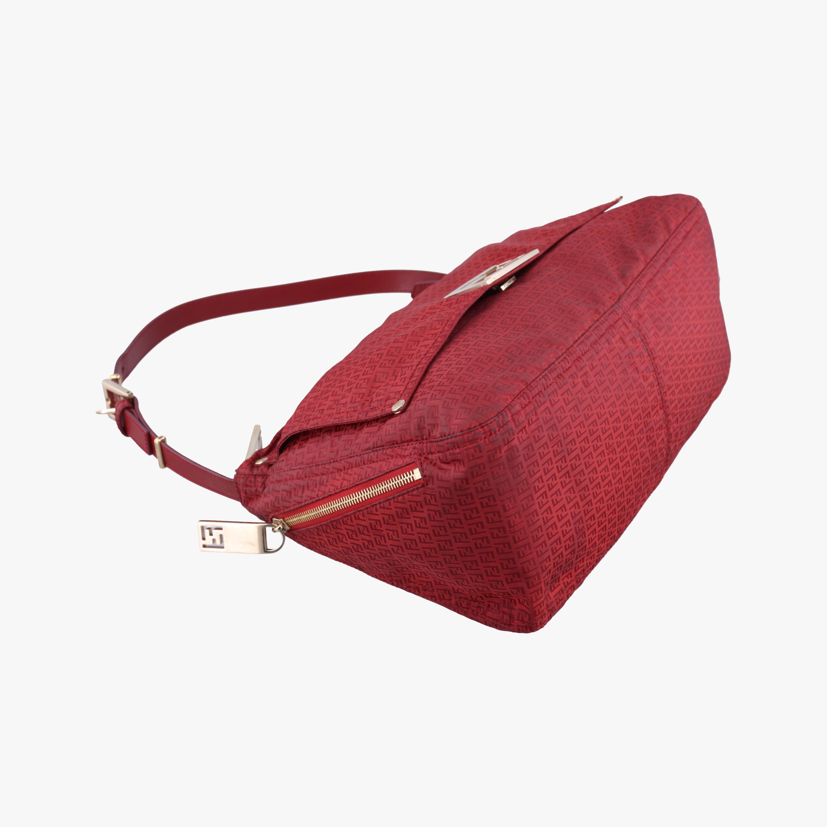 Secondhand Fendi Zucchino Mamma Red Fabric 8BR626 shoulderbag | stylenewstar