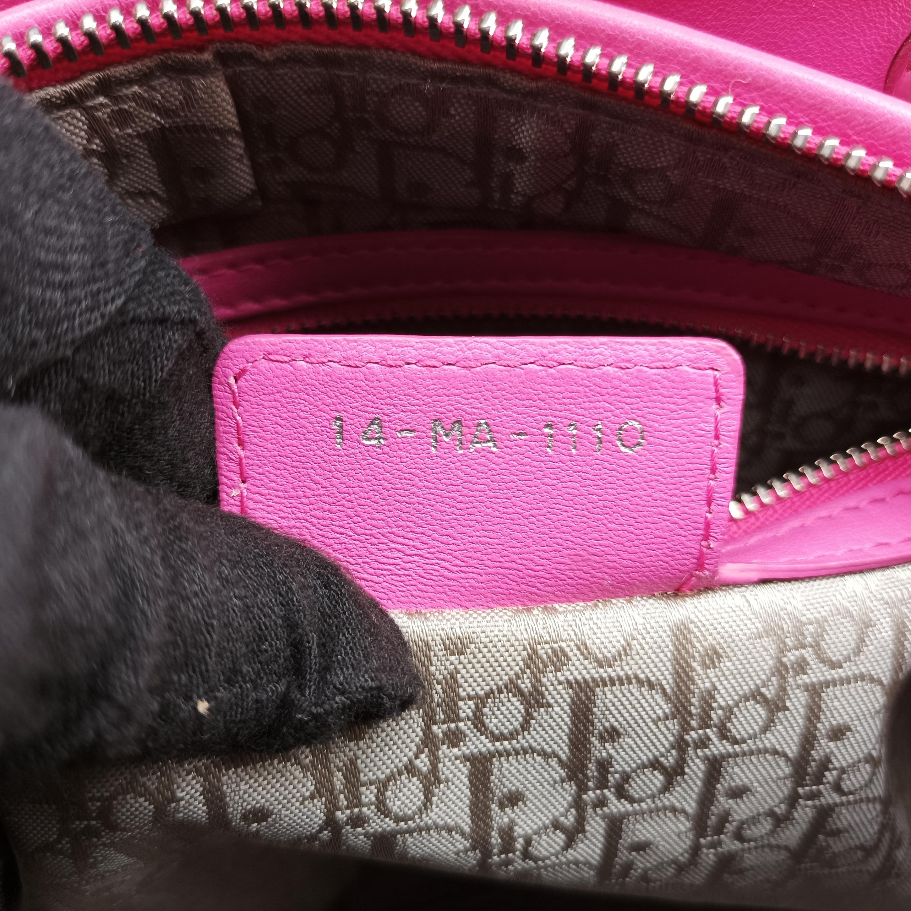 Vintage Christian Dior Lady Dior Pink lambskin  shoulderbag | stylenewstar