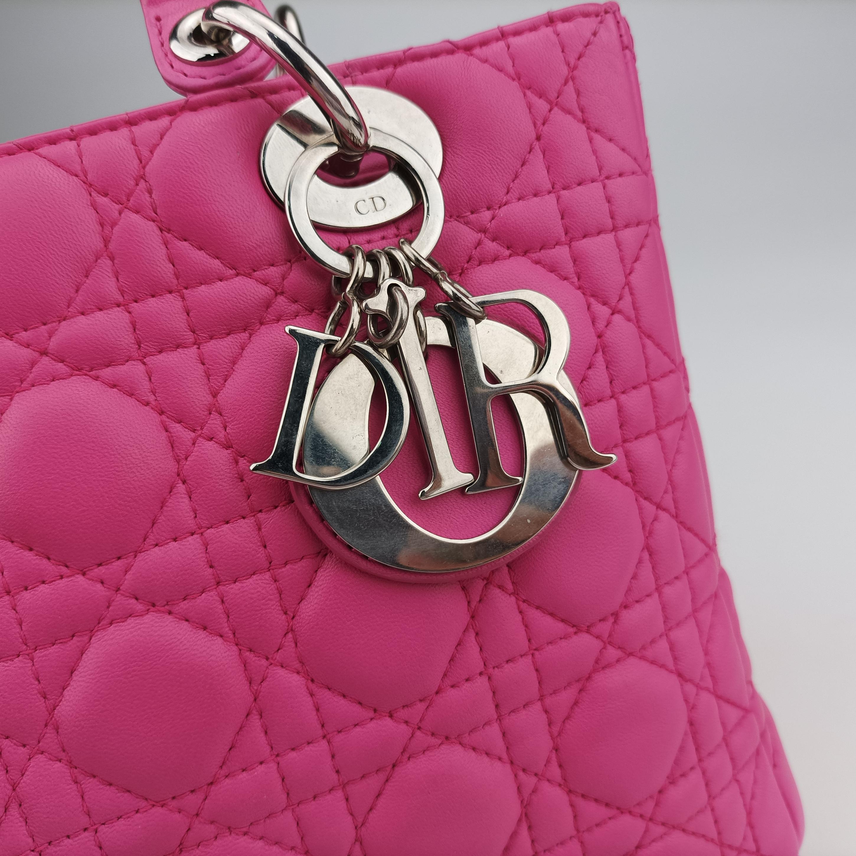 Vintage Christian Dior Lady Dior Pink lambskin  shoulderbag | stylenewstar