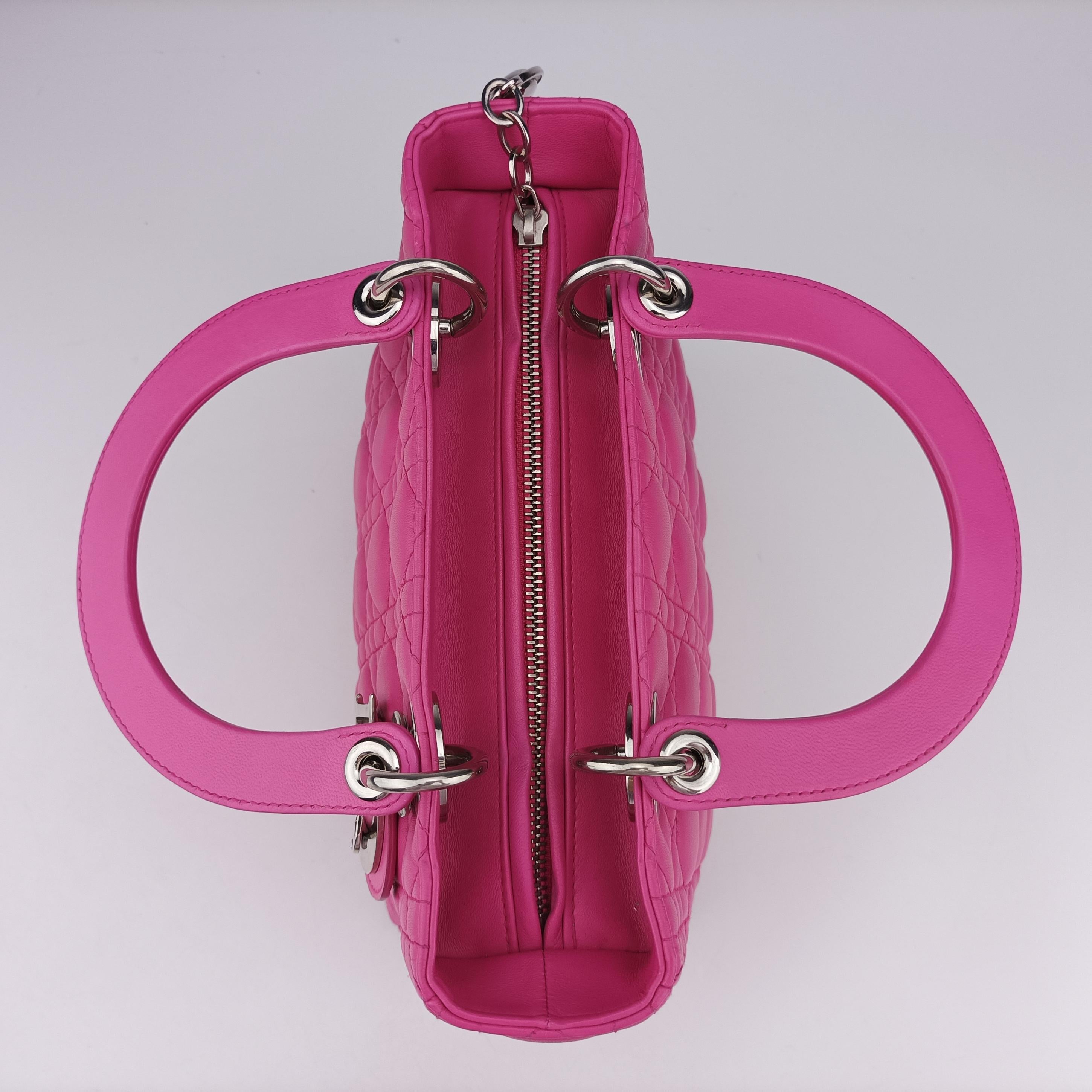 Vintage Christian Dior Lady Dior Pink lambskin  shoulderbag | stylenewstar