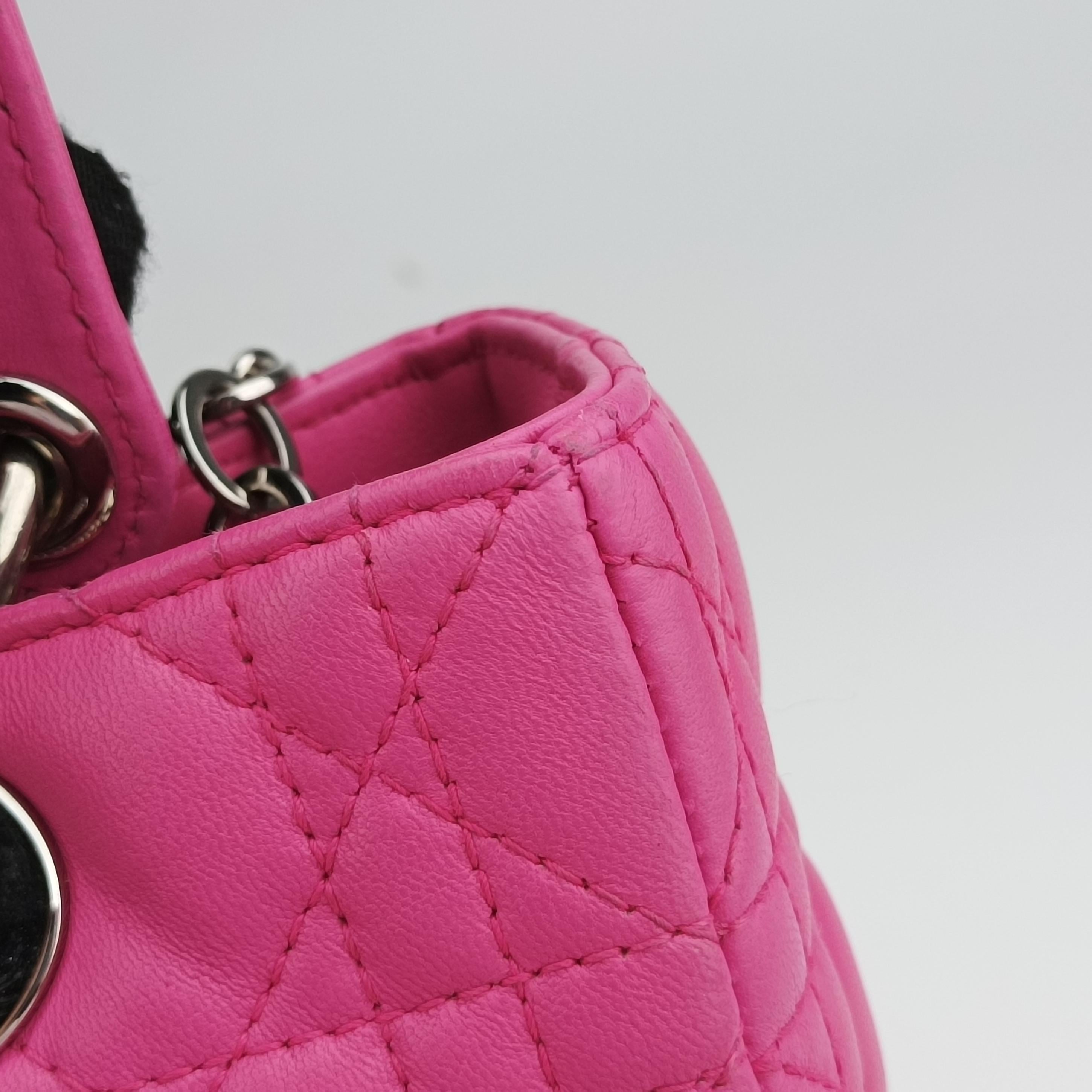 Vintage Christian Dior Lady Dior Pink lambskin  shoulderbag | stylenewstar
