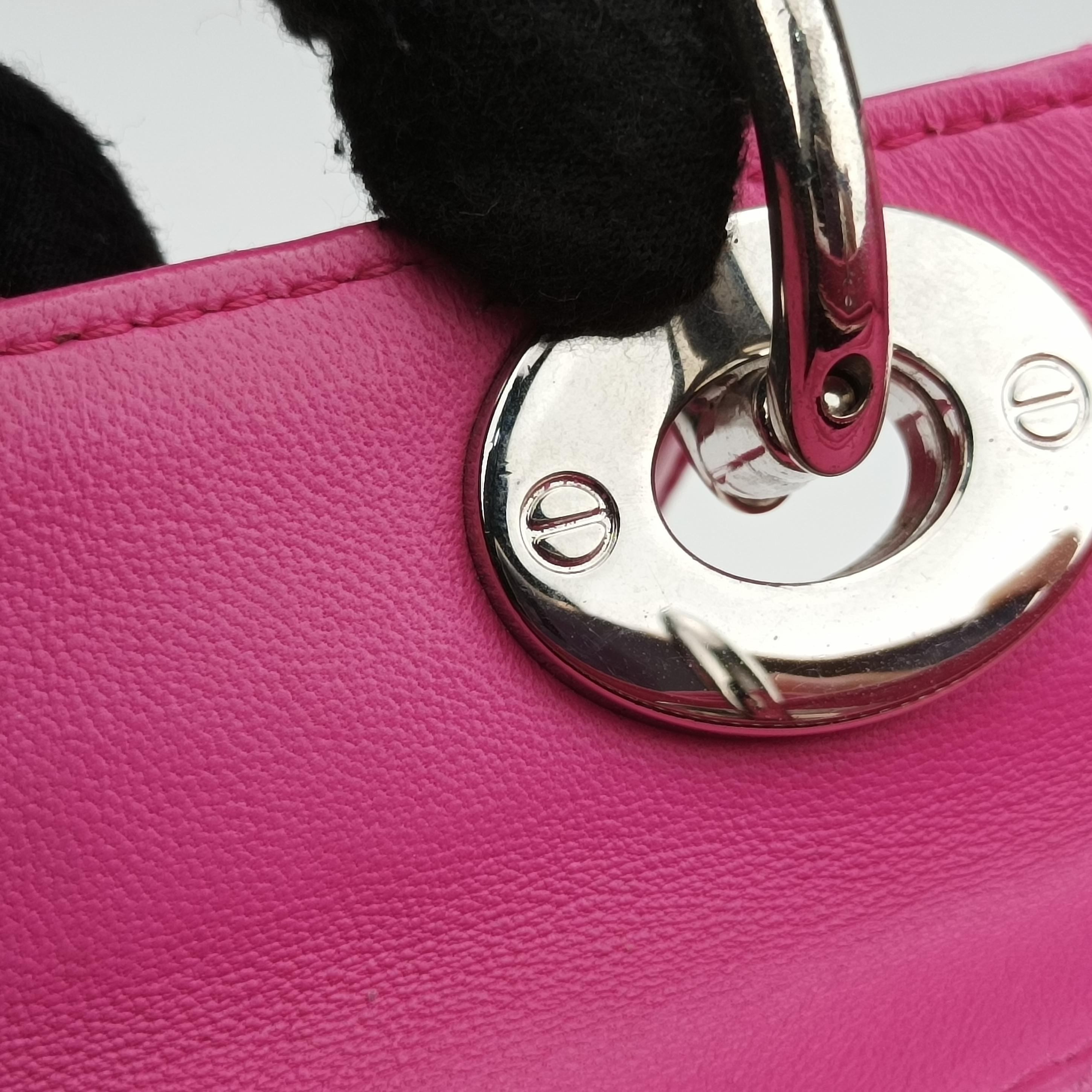 Vintage Christian Dior Lady Dior Pink lambskin  shoulderbag | stylenewstar