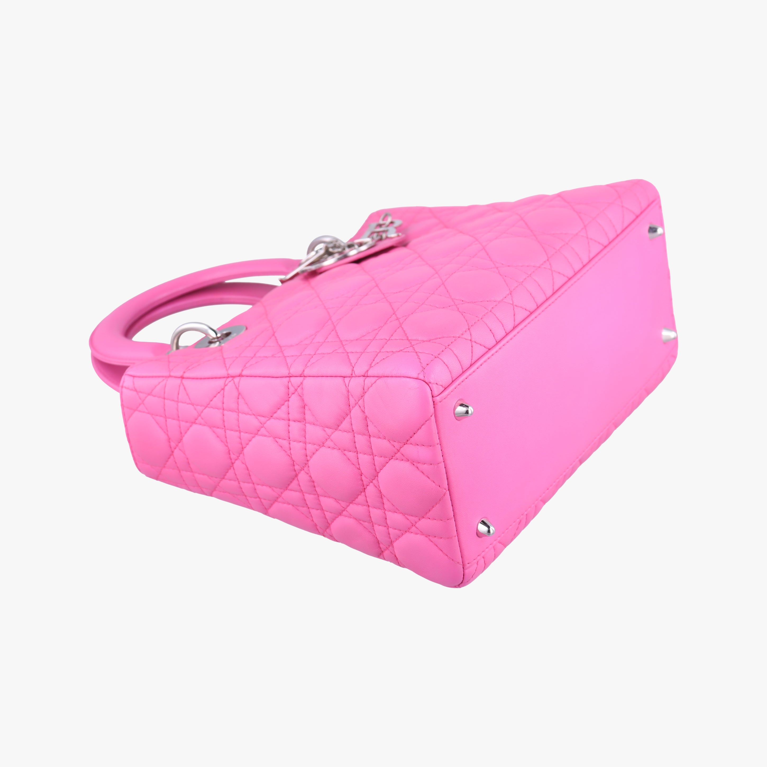 Vintage Christian Dior Lady Dior Pink lambskin  shoulderbag | stylenewstar