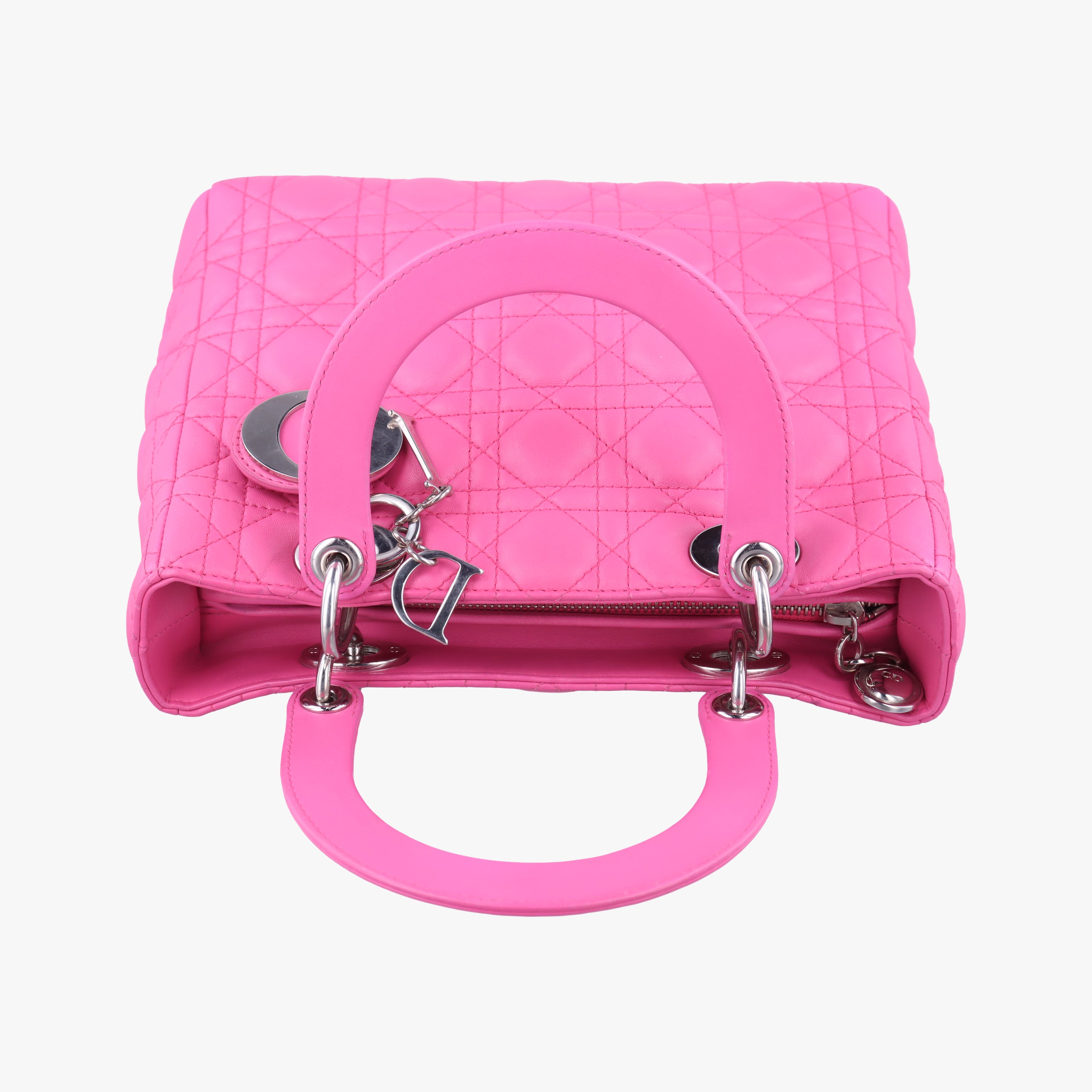 Vintage Christian Dior Lady Dior Pink lambskin  shoulderbag | stylenewstar