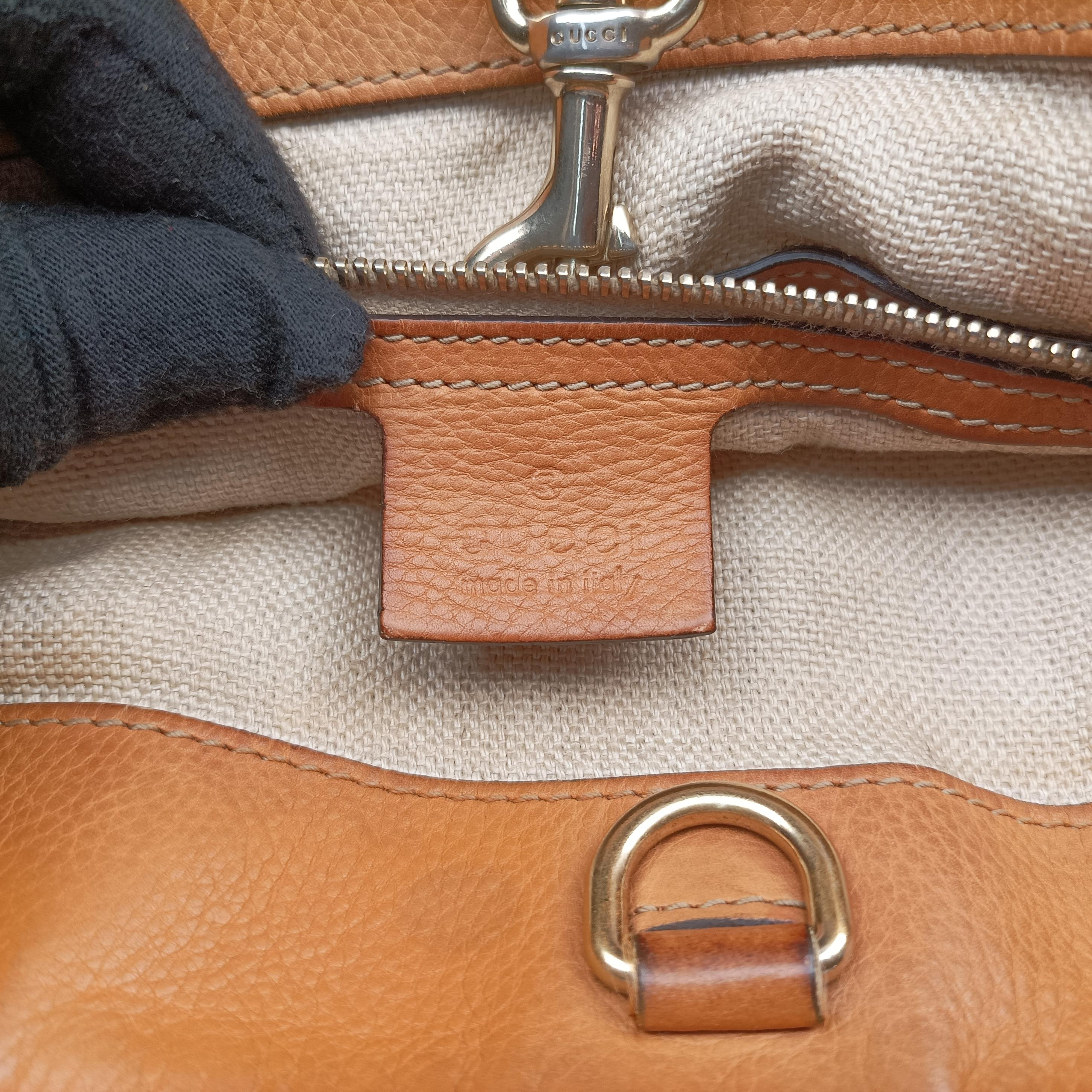 Pre-owned Gucci Marrakech beige×orange Canvas×Leather 257031 handbag | stylenewstar