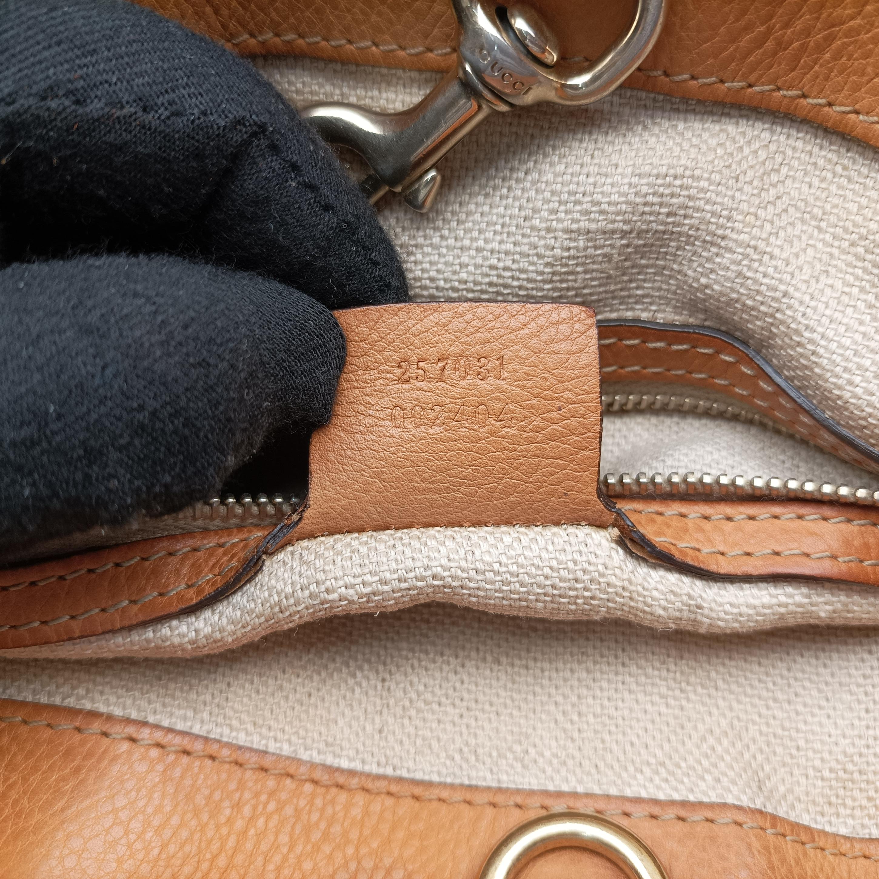 Pre-owned Gucci Marrakech beige×orange Canvas×Leather 257031 handbag | stylenewstar