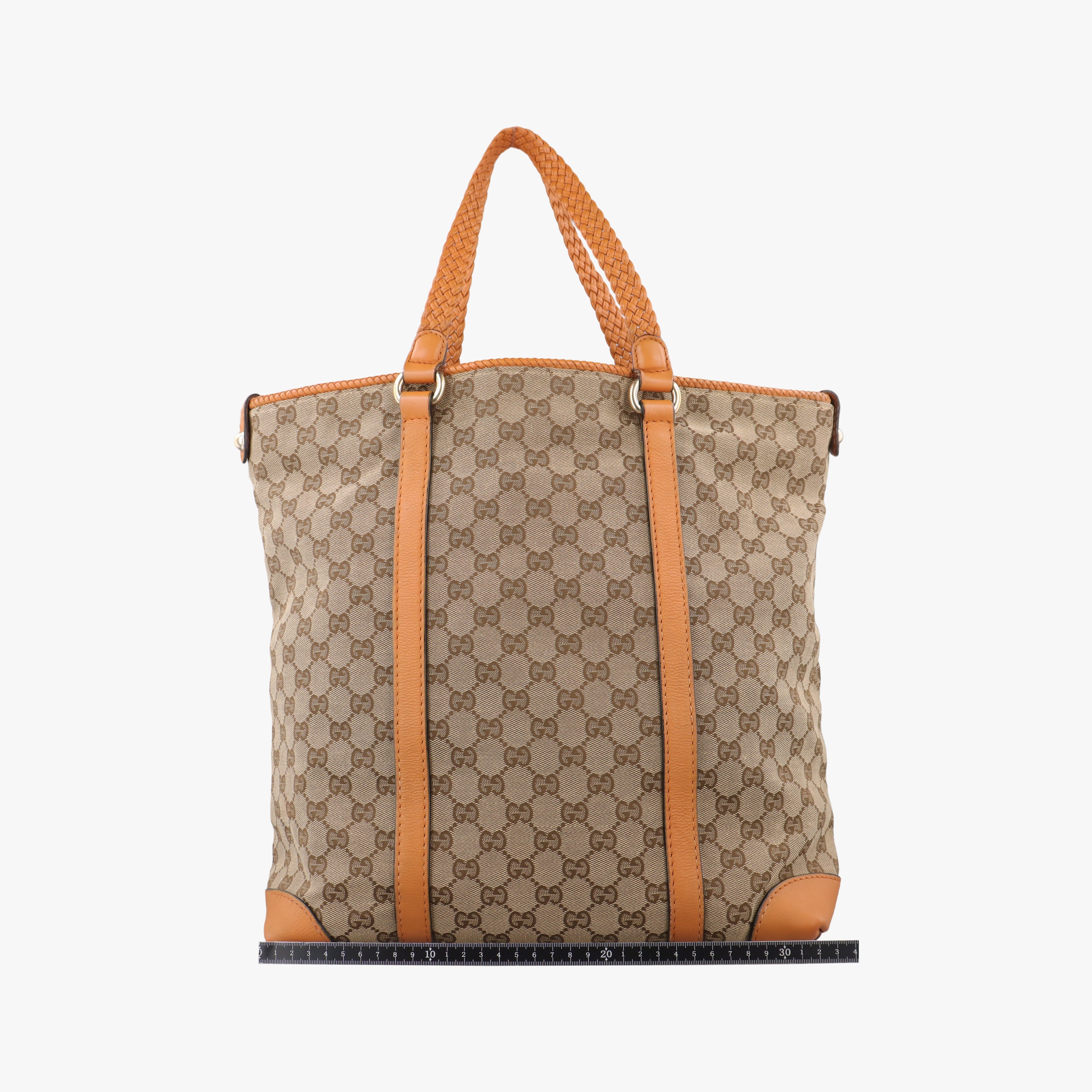 Pre-owned Gucci Marrakech beige×orange Canvas×Leather 257031 handbag | stylenewstar