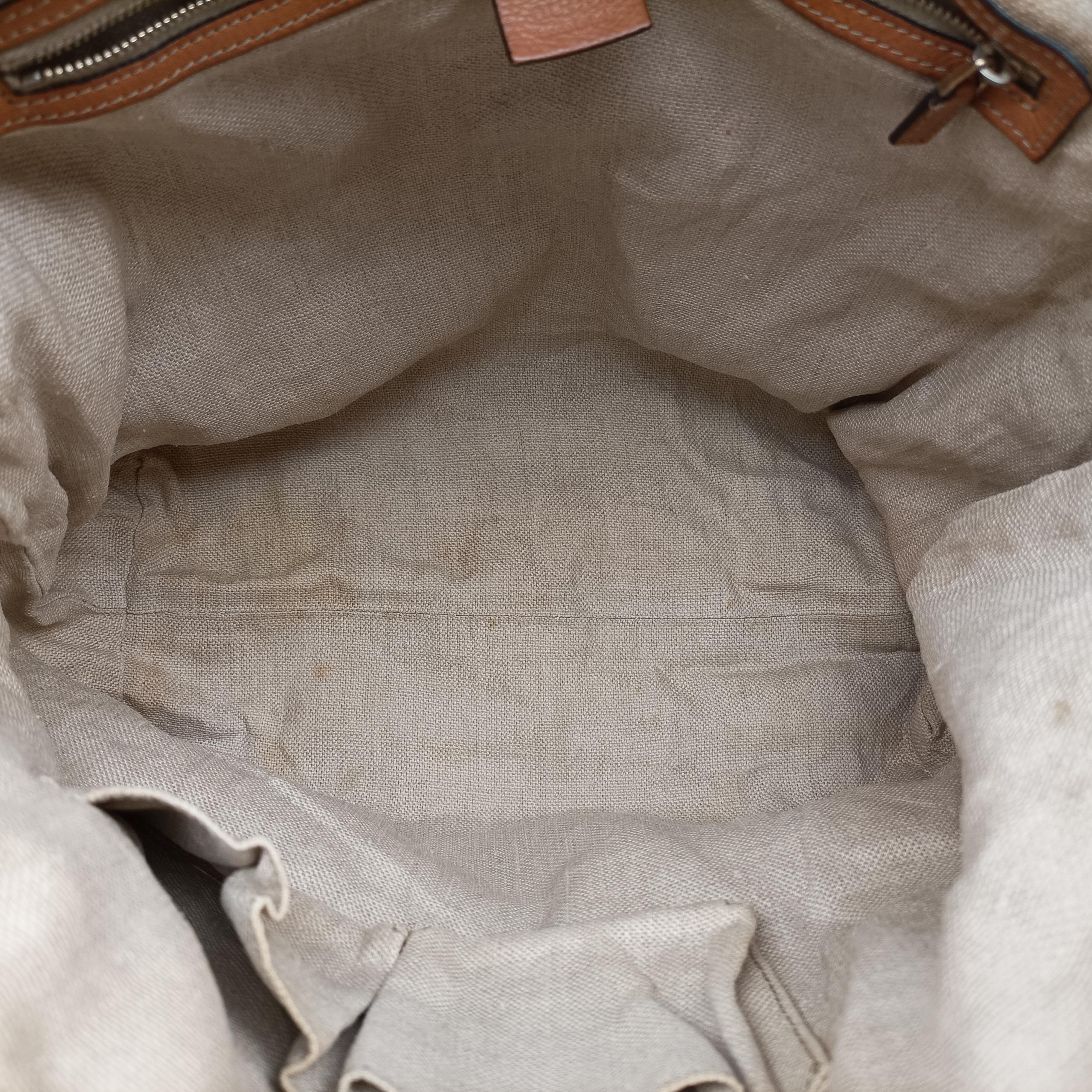 Pre-owned Gucci Marrakech beige×orange Canvas×Leather 257031 handbag | stylenewstar