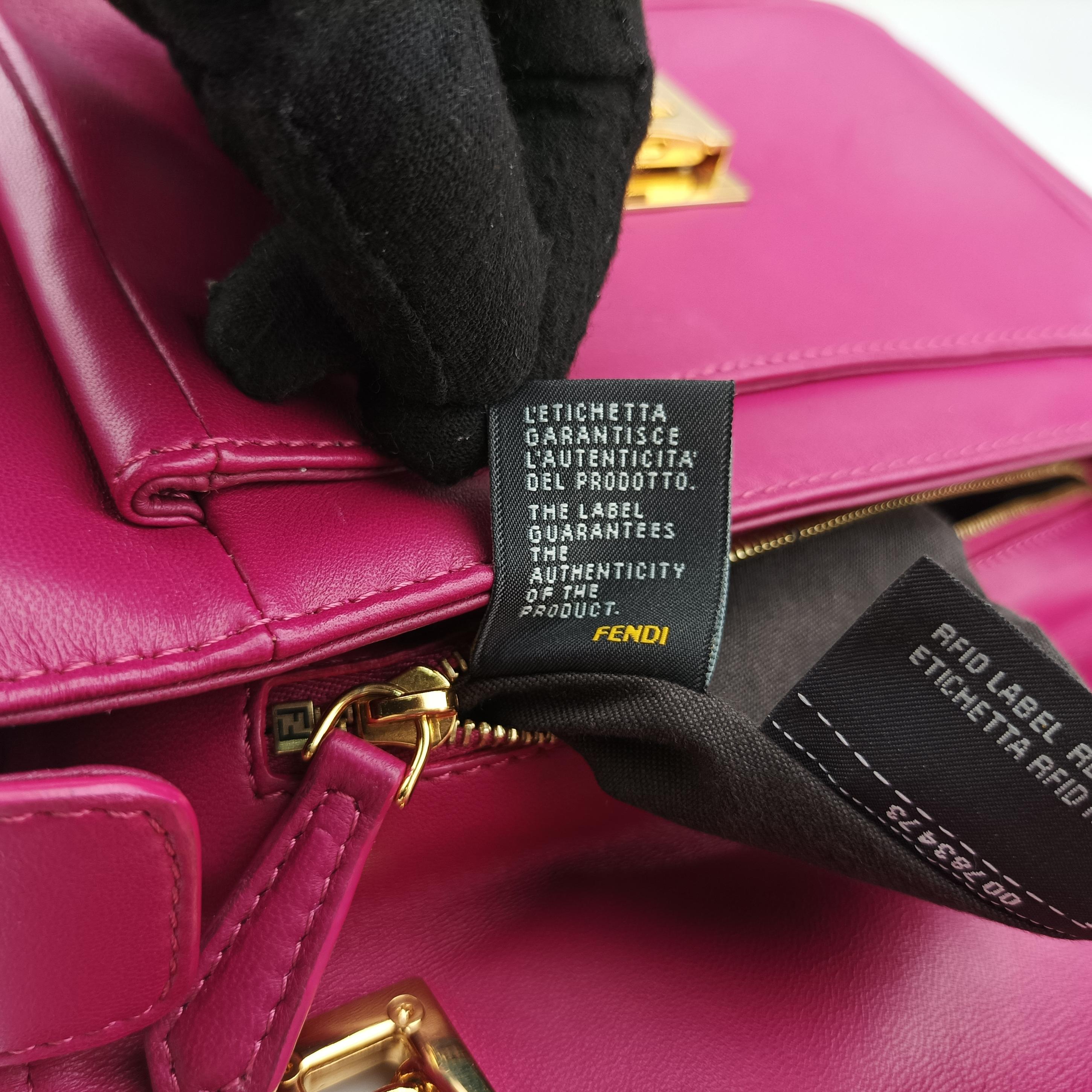 Pre-owned Fendi Be Baguette Rose Leather 8BR677 shoulderbag | stylenewstar