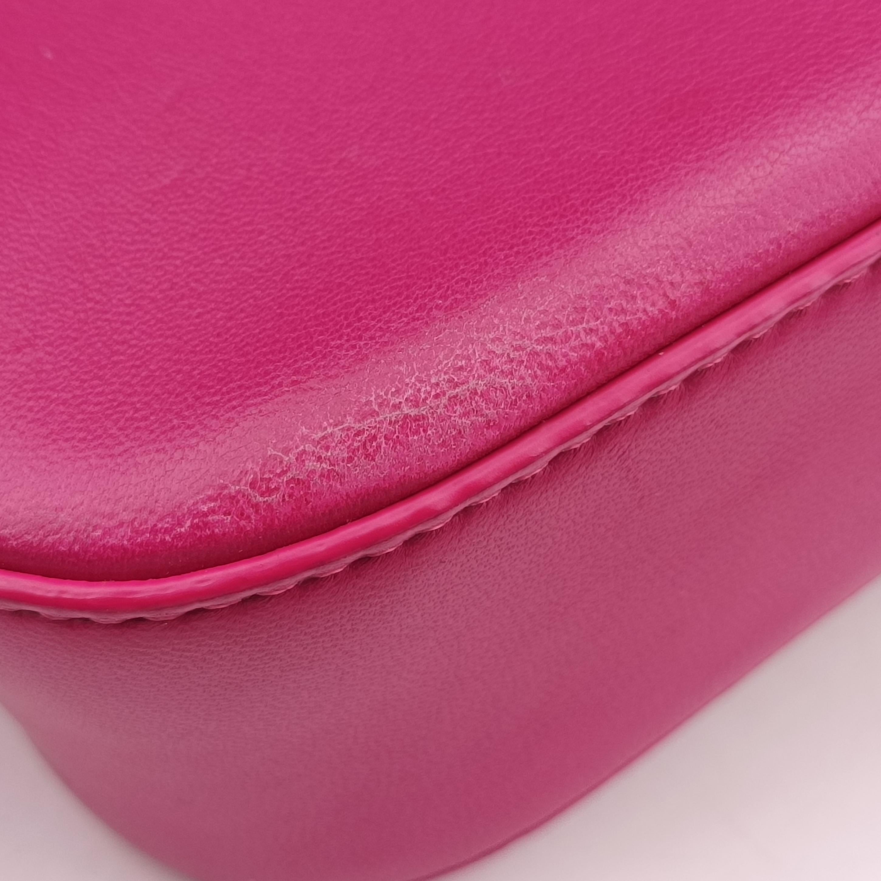 Pre-owned Fendi Be Baguette Rose Leather 8BR677 shoulderbag | stylenewstar