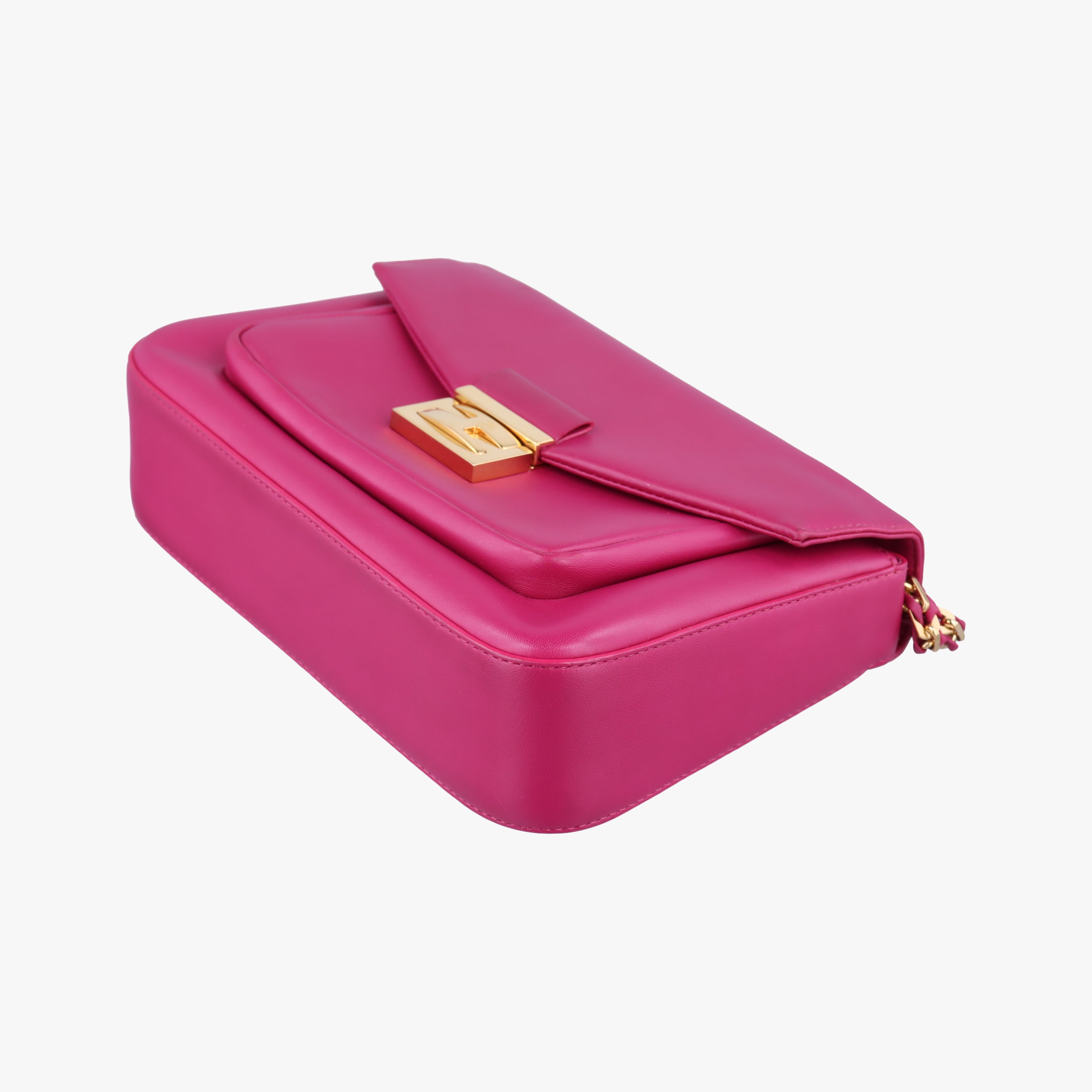 Pre-owned Fendi Be Baguette Rose Leather 8BR677 shoulderbag | stylenewstar