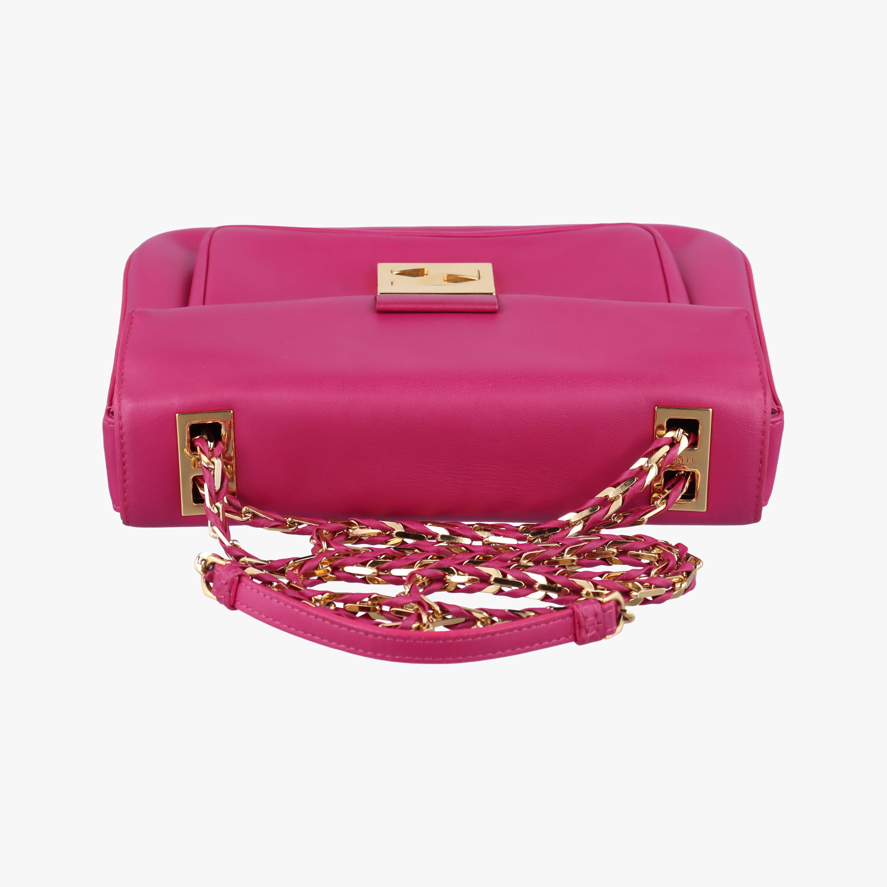 Pre-owned Fendi Be Baguette Rose Leather 8BR677 shoulderbag | stylenewstar
