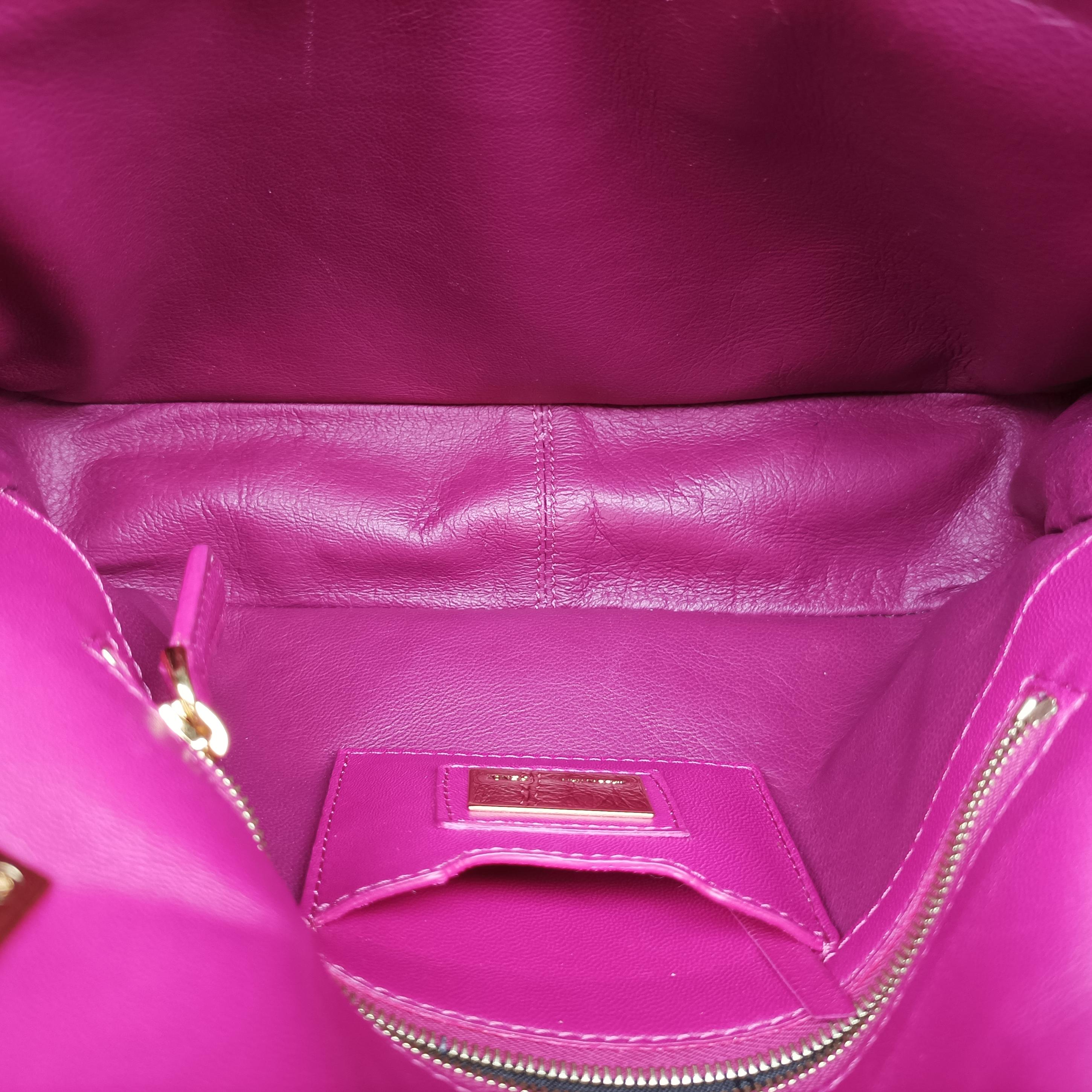 Pre-owned Fendi Be Baguette Rose Leather 8BR677 shoulderbag | stylenewstar