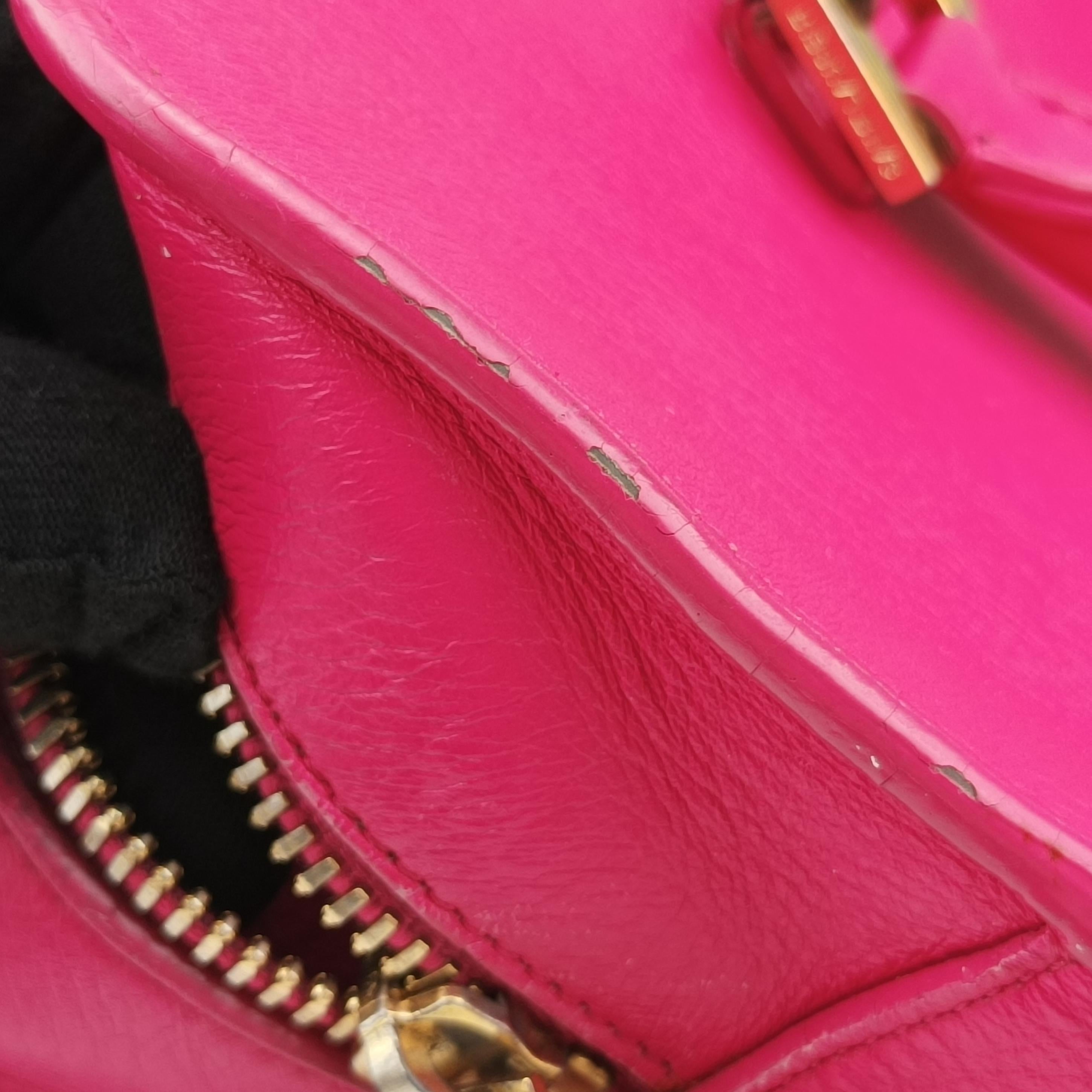 Pre-owned Yves Saint Laurent baby Cabas Rose Leather 357395 handbag | stylenewstar
