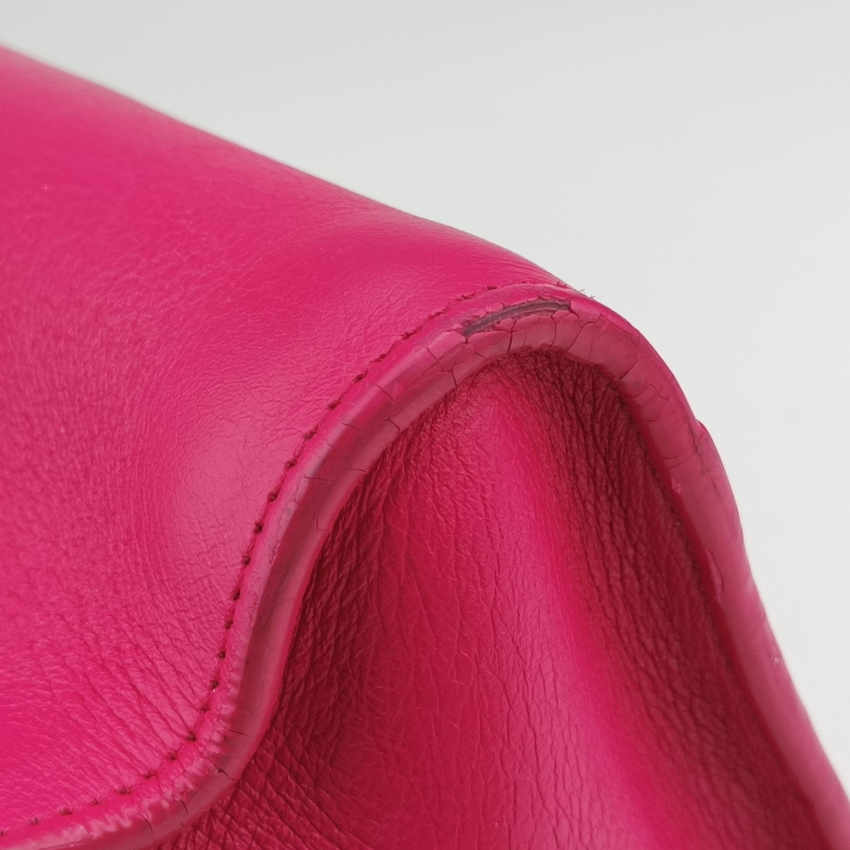 Pre-owned Yves Saint Laurent baby Cabas Rose Leather 357395 handbag | stylenewstar