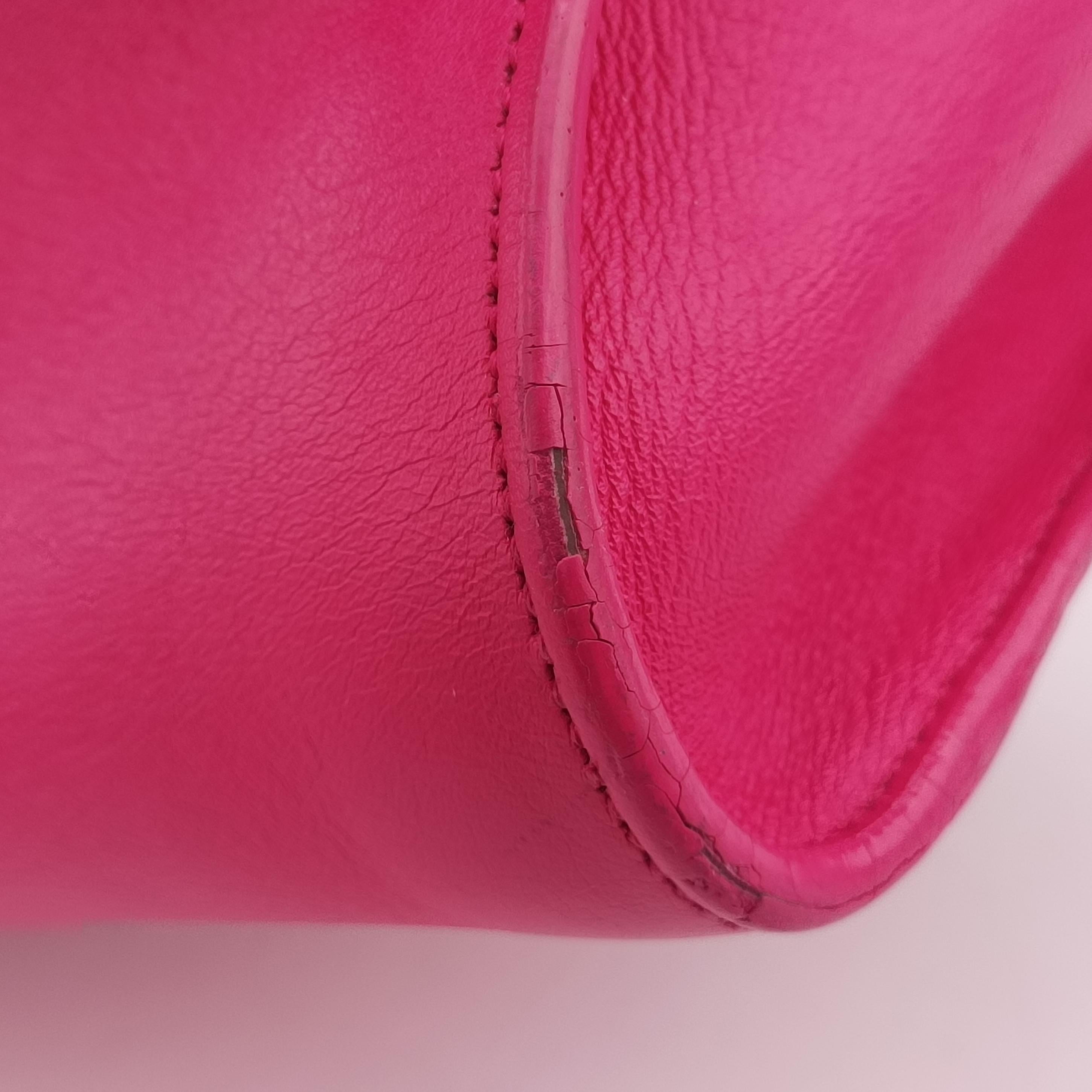 Pre-owned Yves Saint Laurent baby Cabas Rose Leather 357395 handbag | stylenewstar