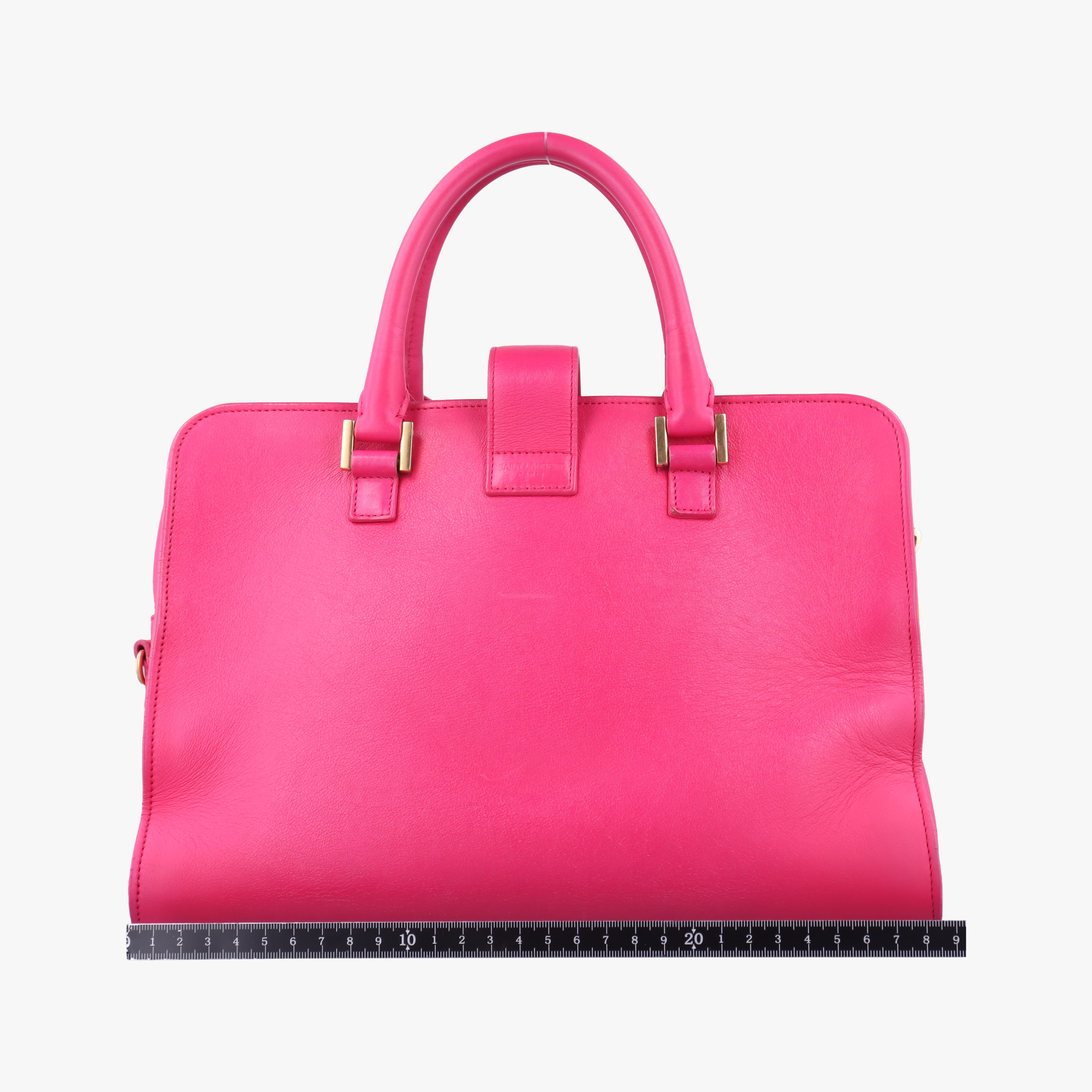 Pre-owned Yves Saint Laurent baby Cabas Rose Leather 357395 handbag | stylenewstar