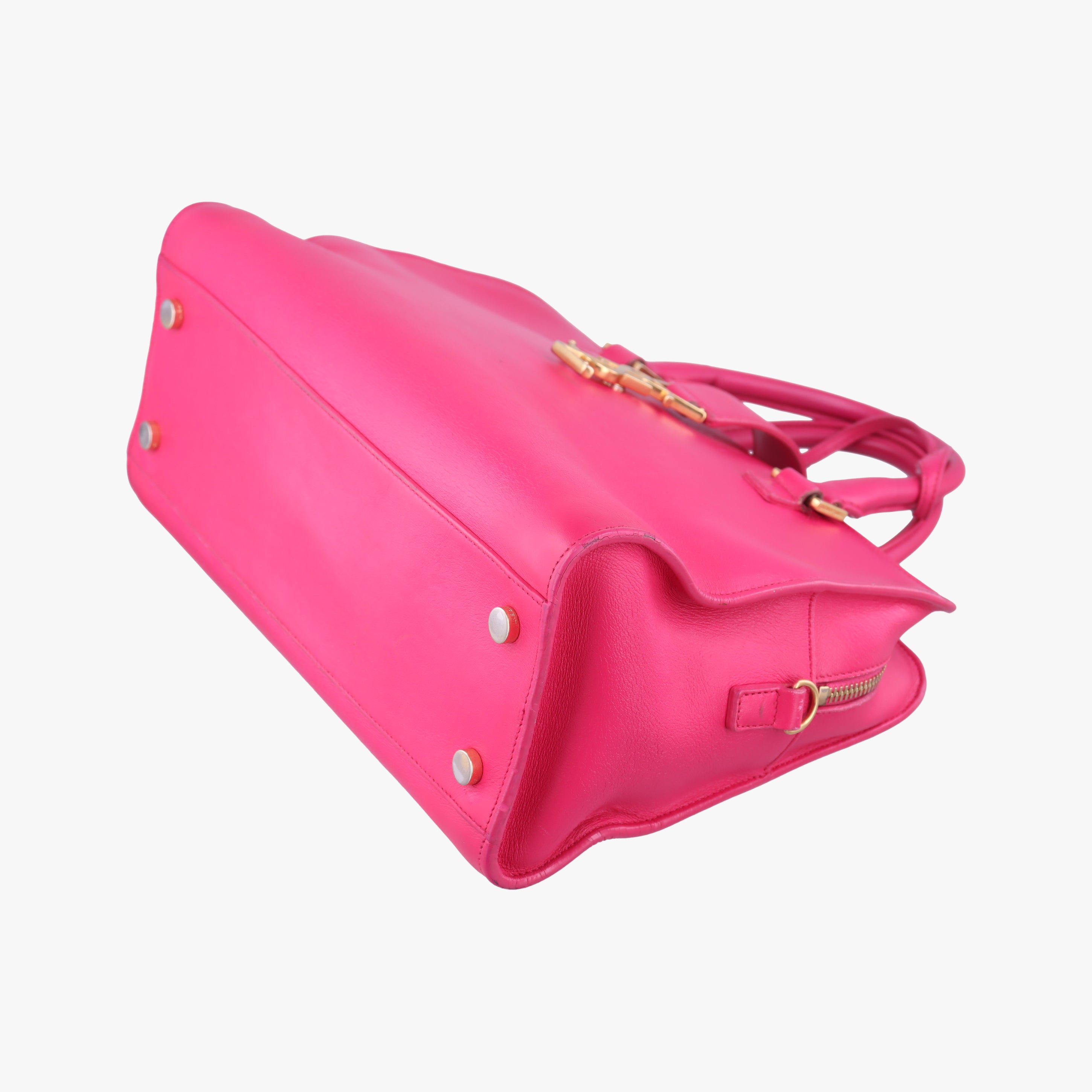 Pre-owned Yves Saint Laurent baby Cabas Rose Leather 357395 handbag | stylenewstar