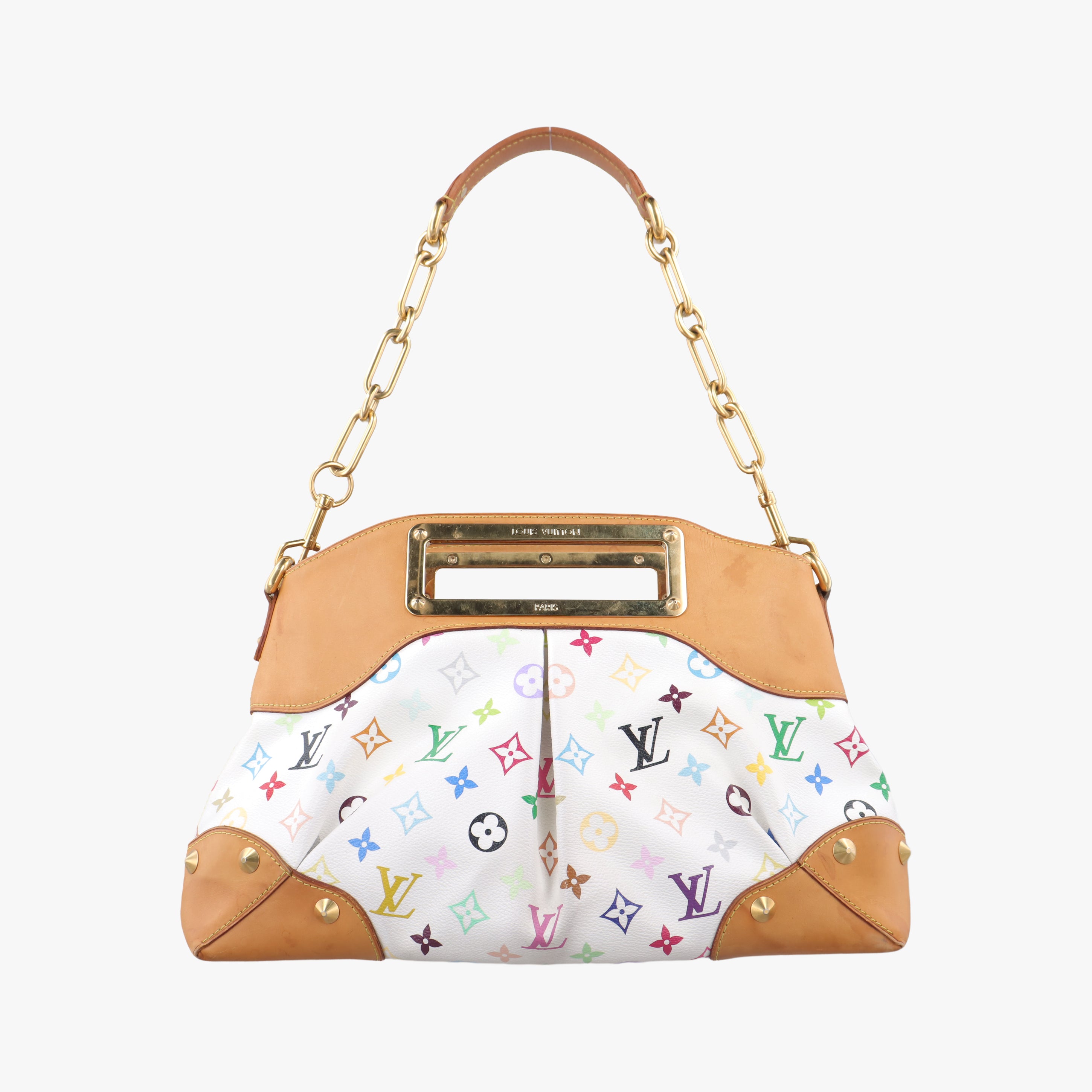 Secondhand Louis Vuitton JUDY MM white Monogram Multicolor M40255 shoulderbag | stylenewstar