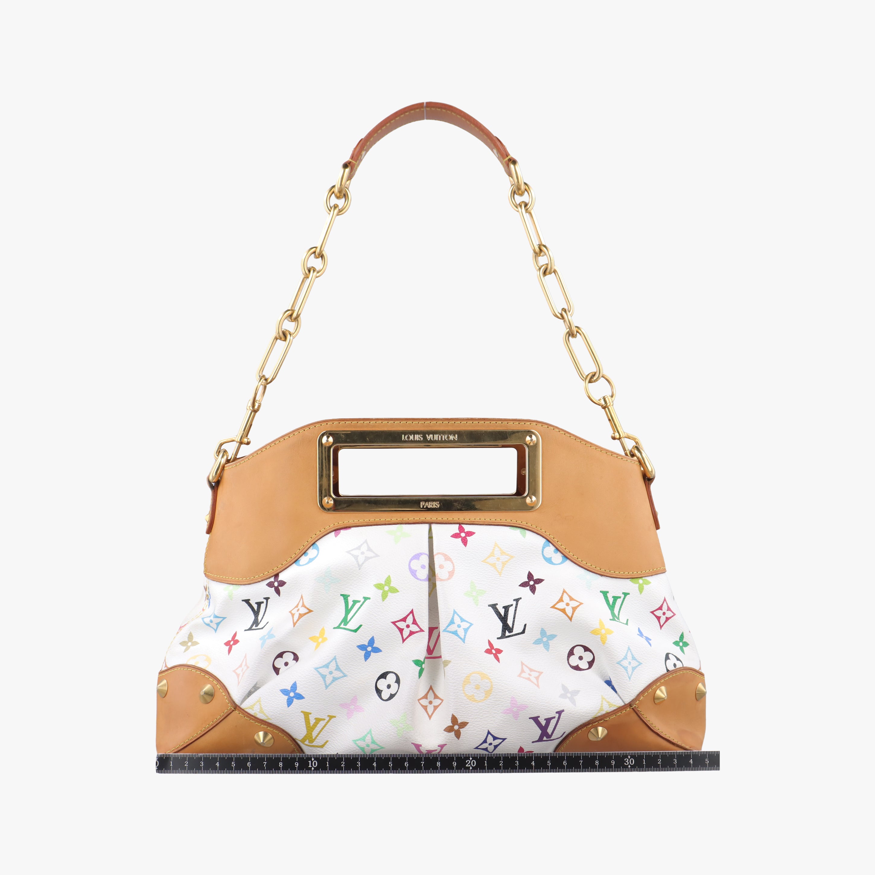 Secondhand Louis Vuitton JUDY MM white Monogram Multicolor M40255 shoulderbag | stylenewstar