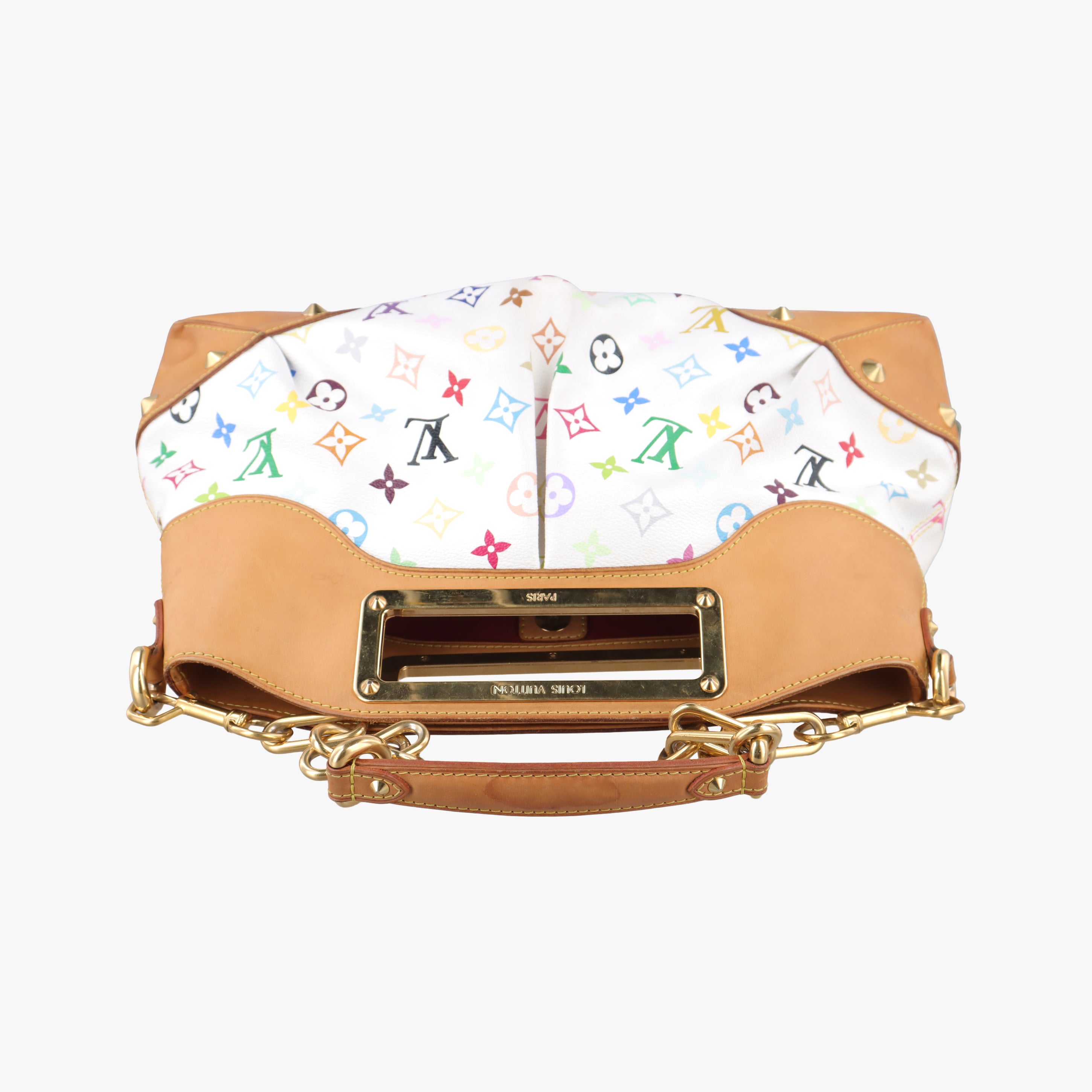 Secondhand Louis Vuitton JUDY MM white Monogram Multicolor M40255 shoulderbag | stylenewstar