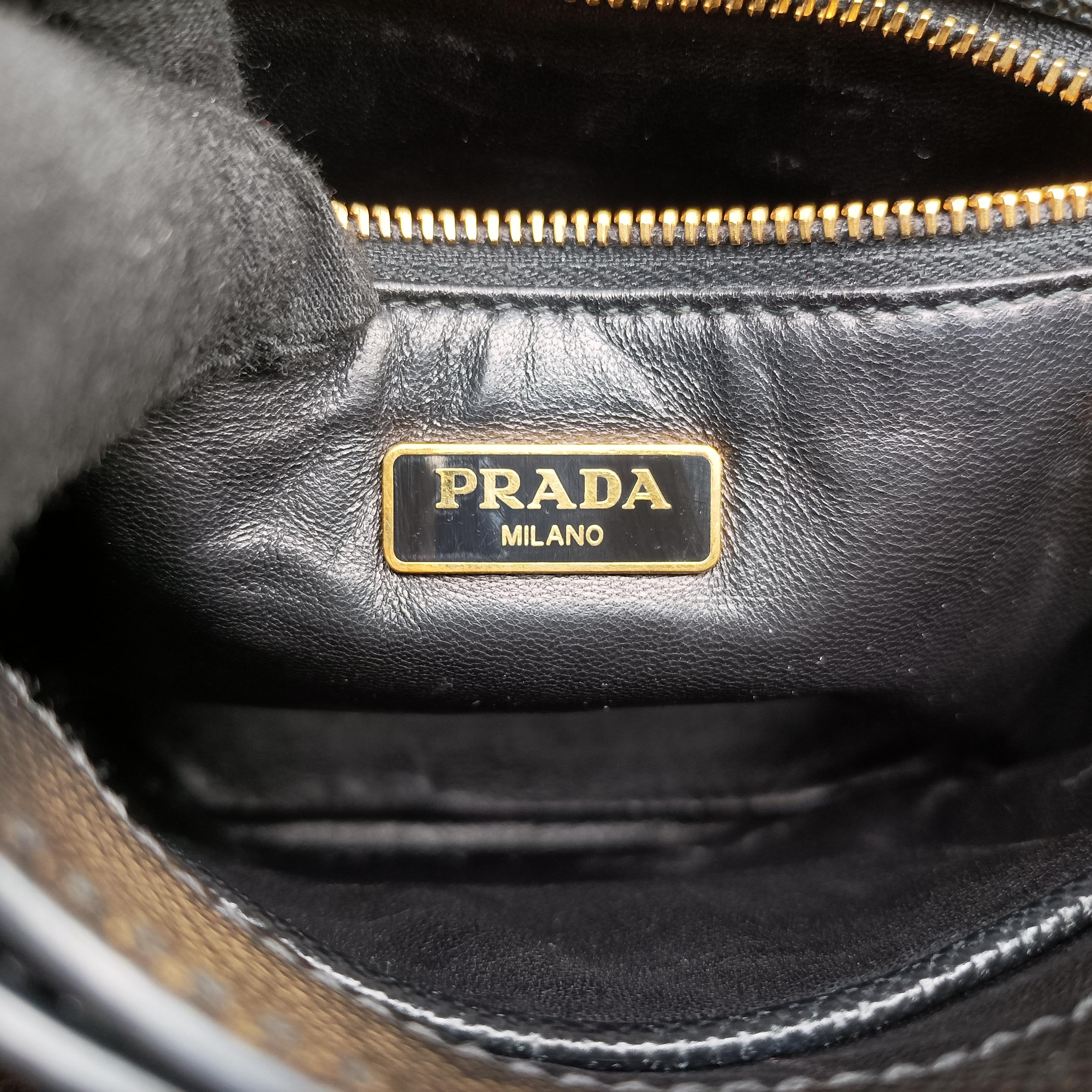 Pre-owned Prada Bicolor Saffiano Cuir Flap Blue x Black Leather×SAFFIANO Leather  shoulderbag | stylenewstar