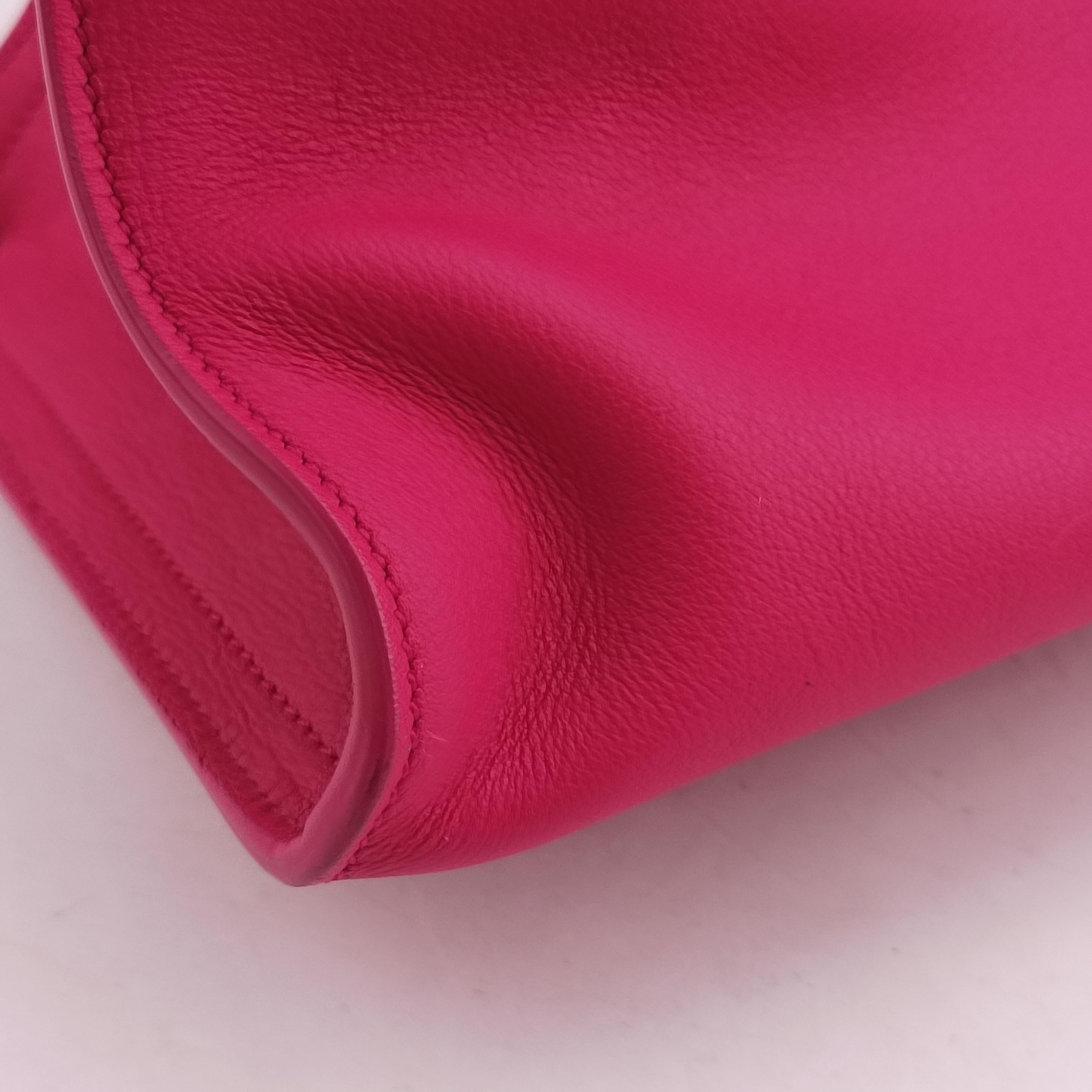 Pre-owned Yves Saint Laurent BABY CABAS Rose Leather 394461 shoulderbag | stylenewstar