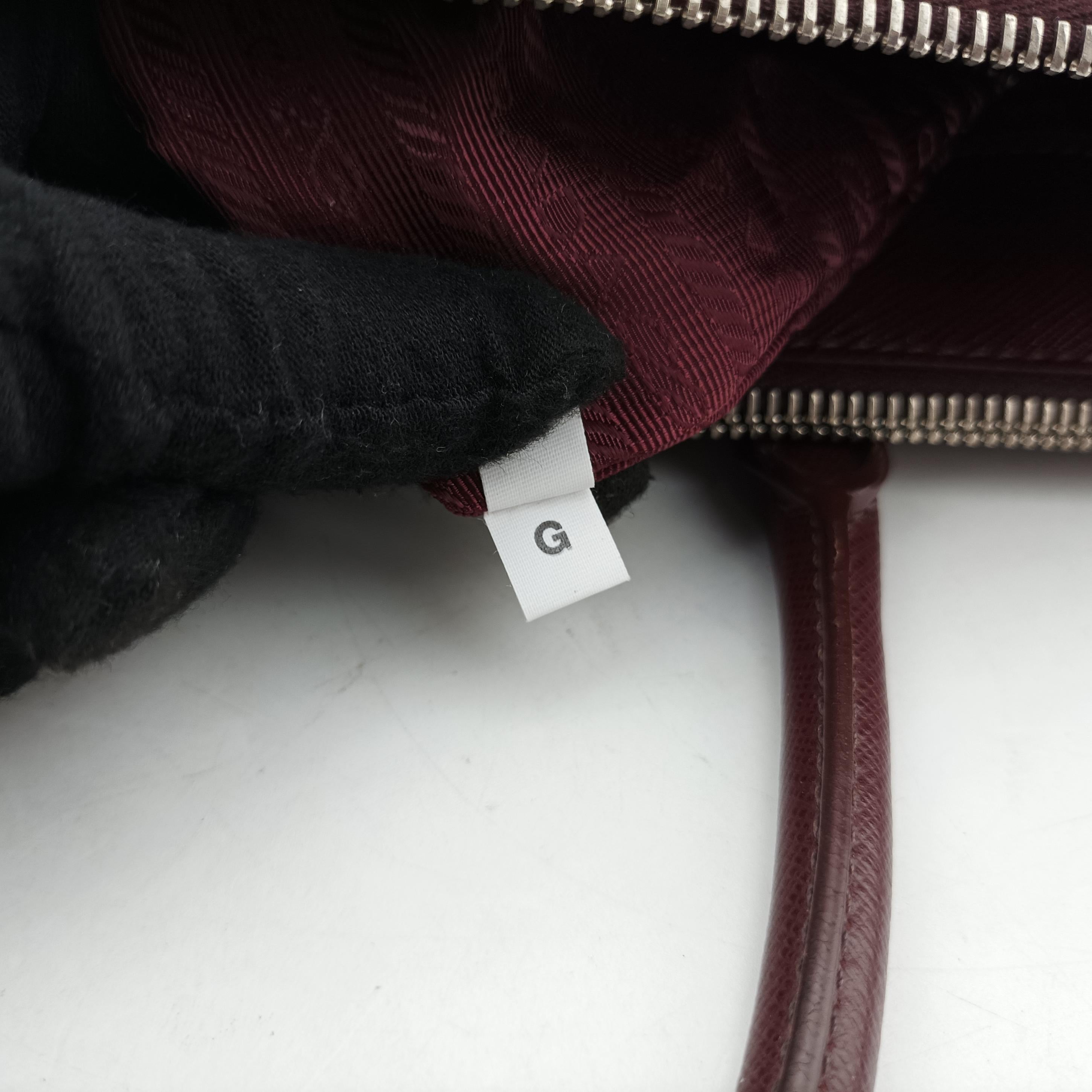 Pre-owned Prada Galleria Burgundy SAFFIANO Leather BN2274 shoulderbag | stylenewstar