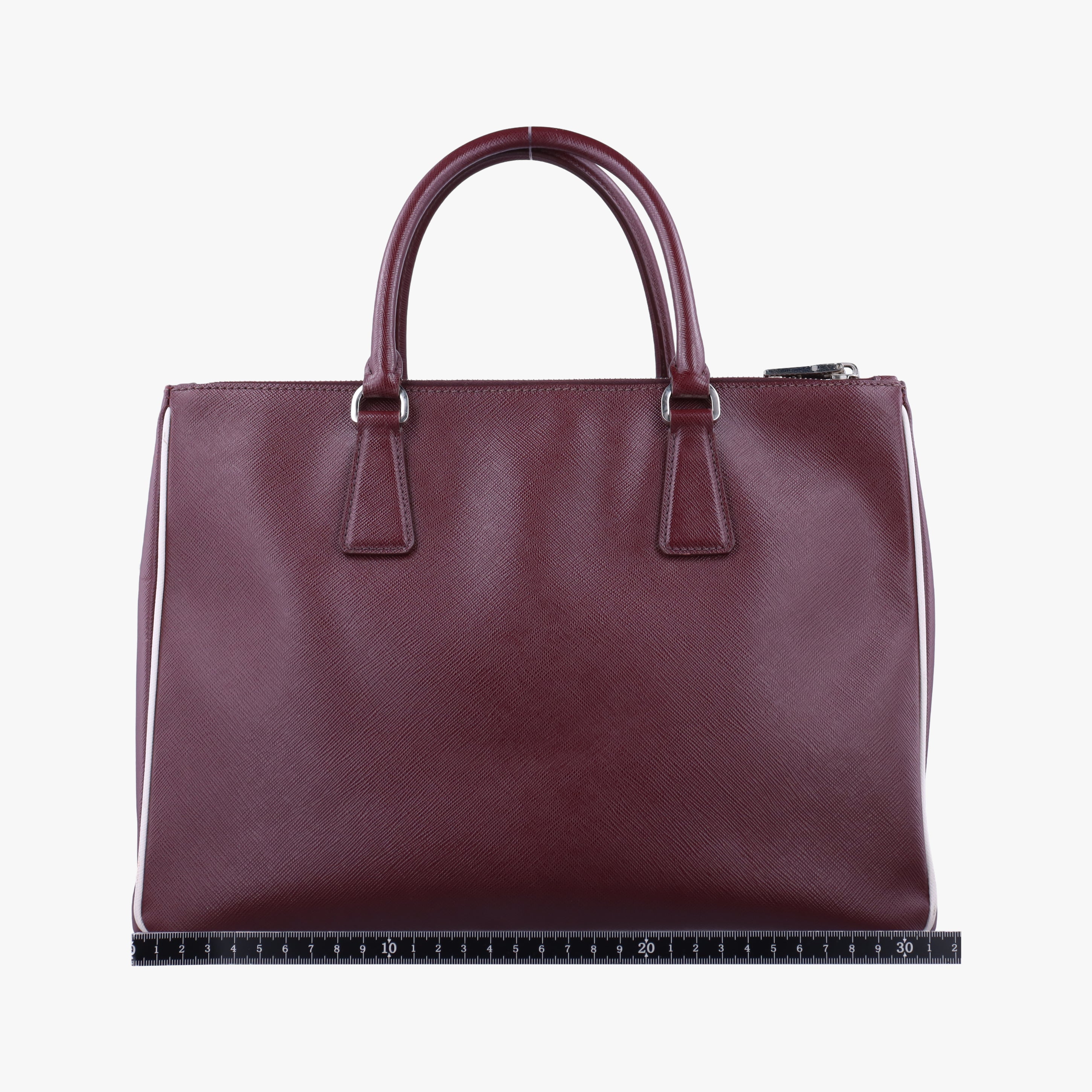 Pre-owned Prada Galleria Burgundy SAFFIANO Leather BN2274 shoulderbag | stylenewstar