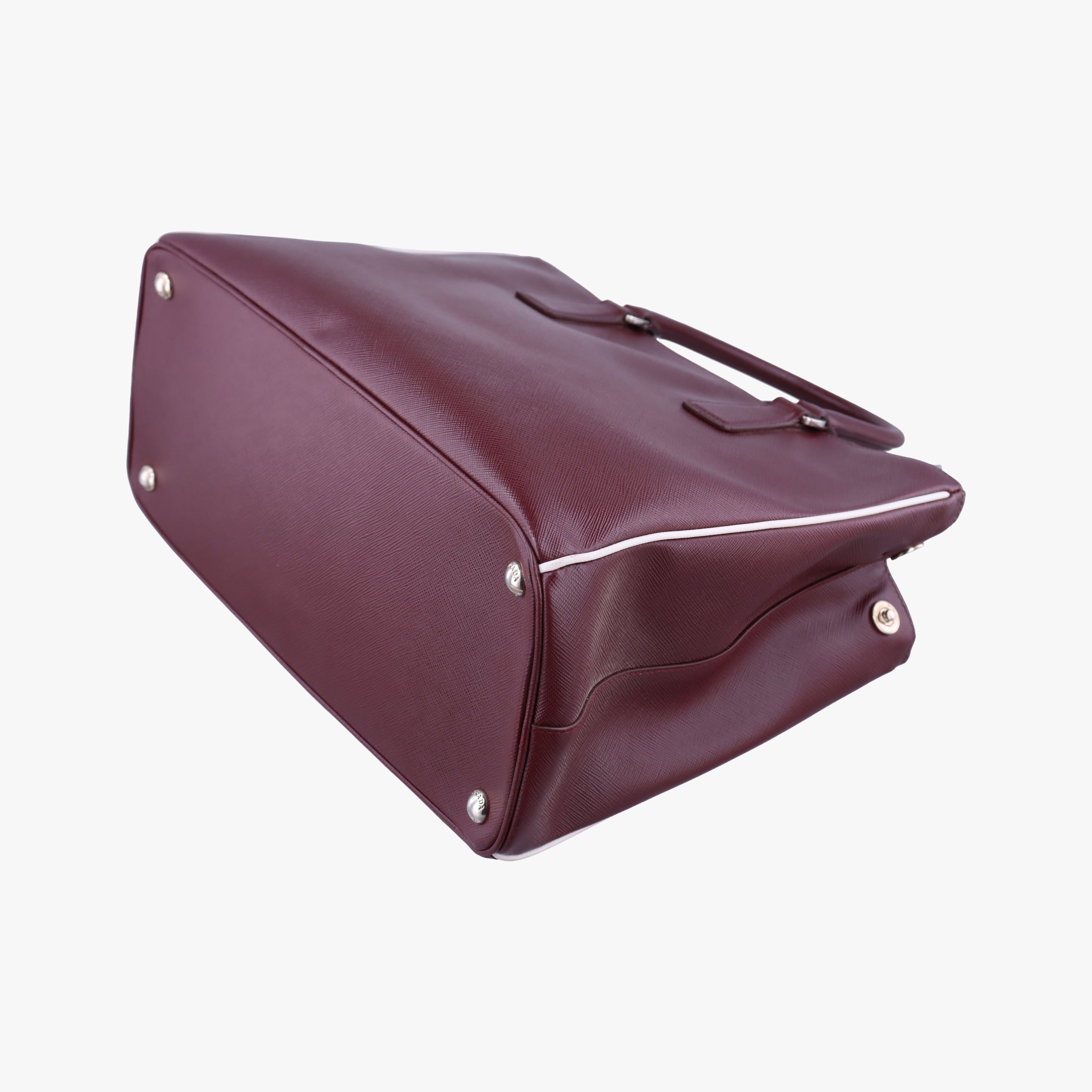 Pre-owned Prada Galleria Burgundy SAFFIANO Leather BN2274 shoulderbag | stylenewstar