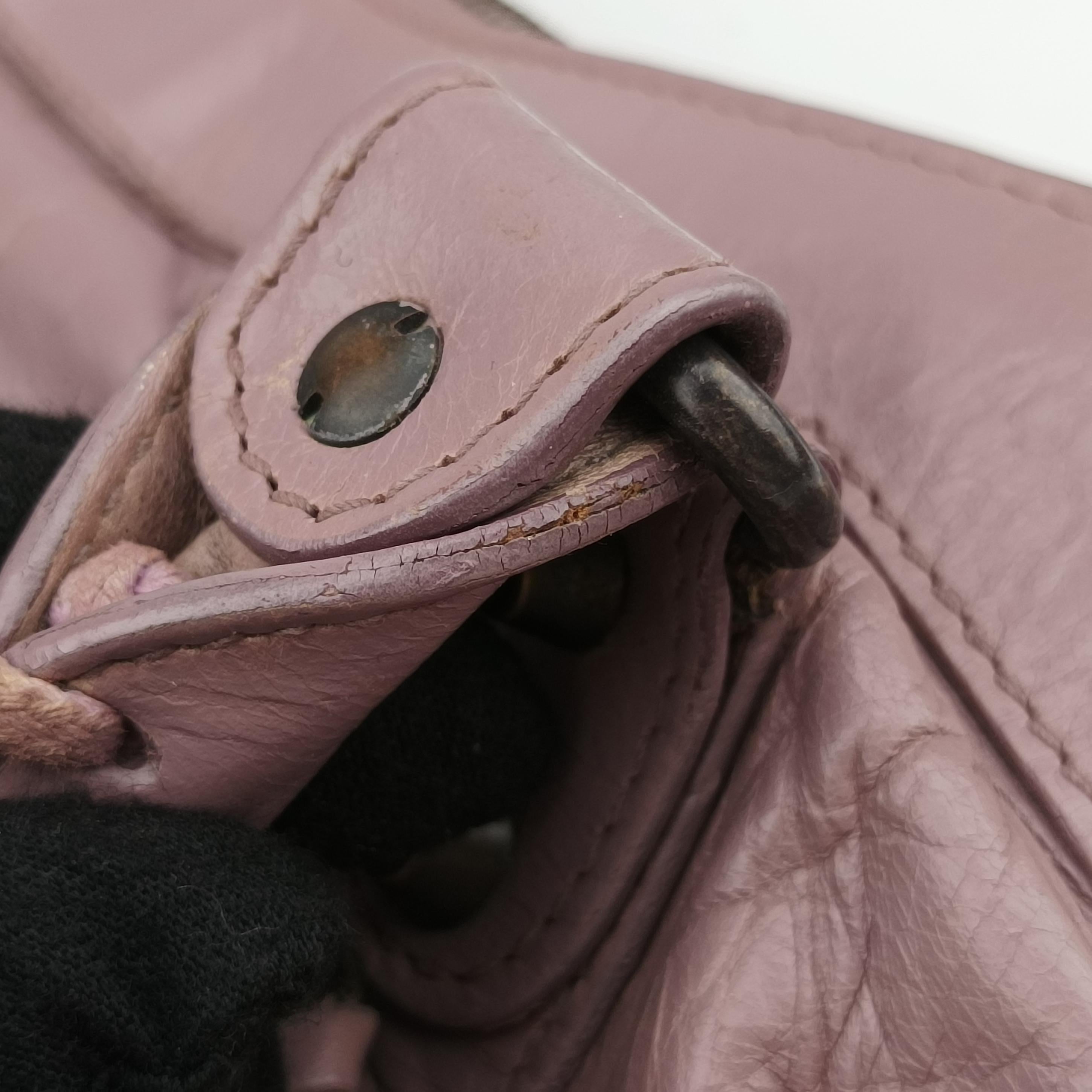 Pre-owned Balenciaga Giant City Purple lambskin  shoulderbag | stylenewstar
