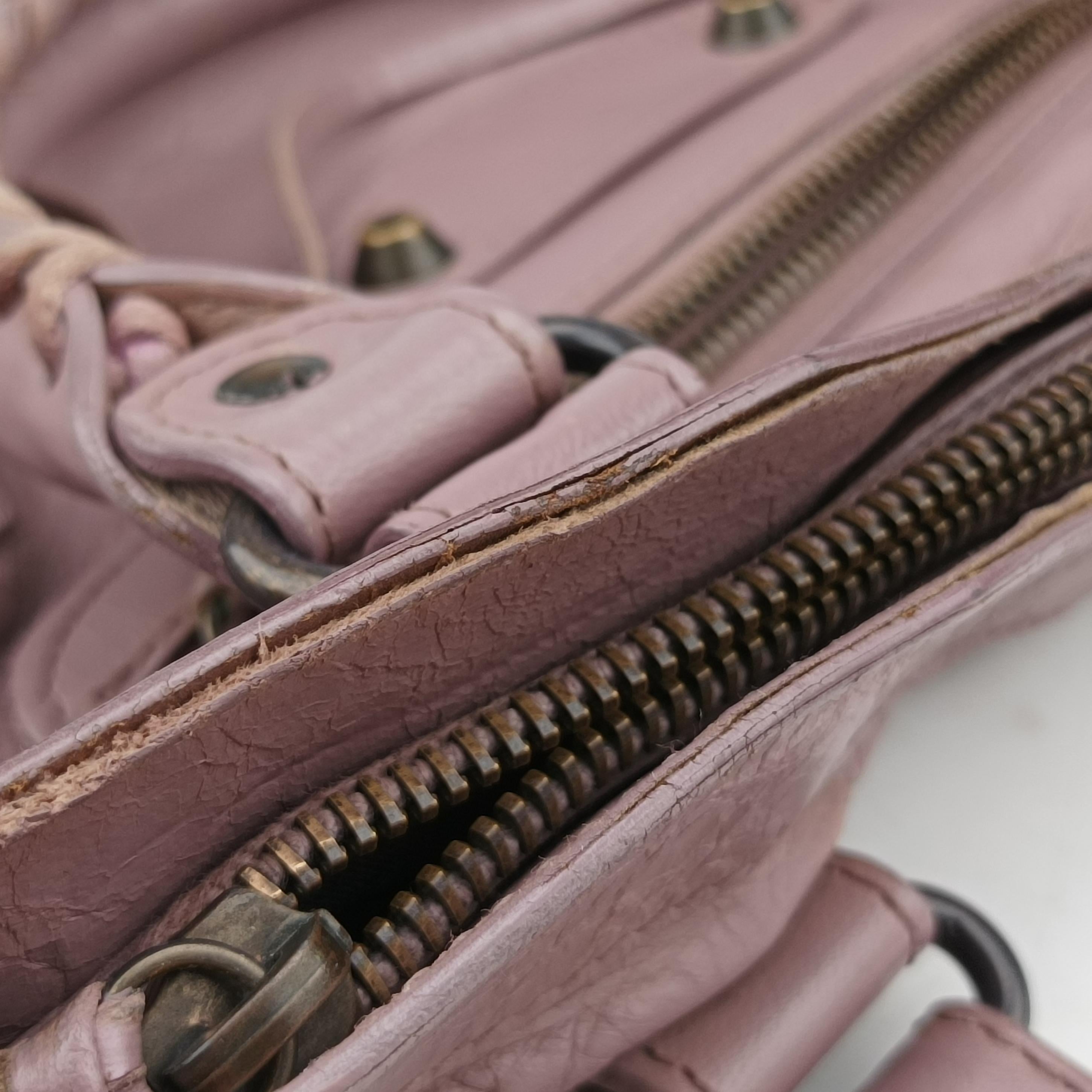 Pre-owned Balenciaga Giant City Purple lambskin  shoulderbag | stylenewstar