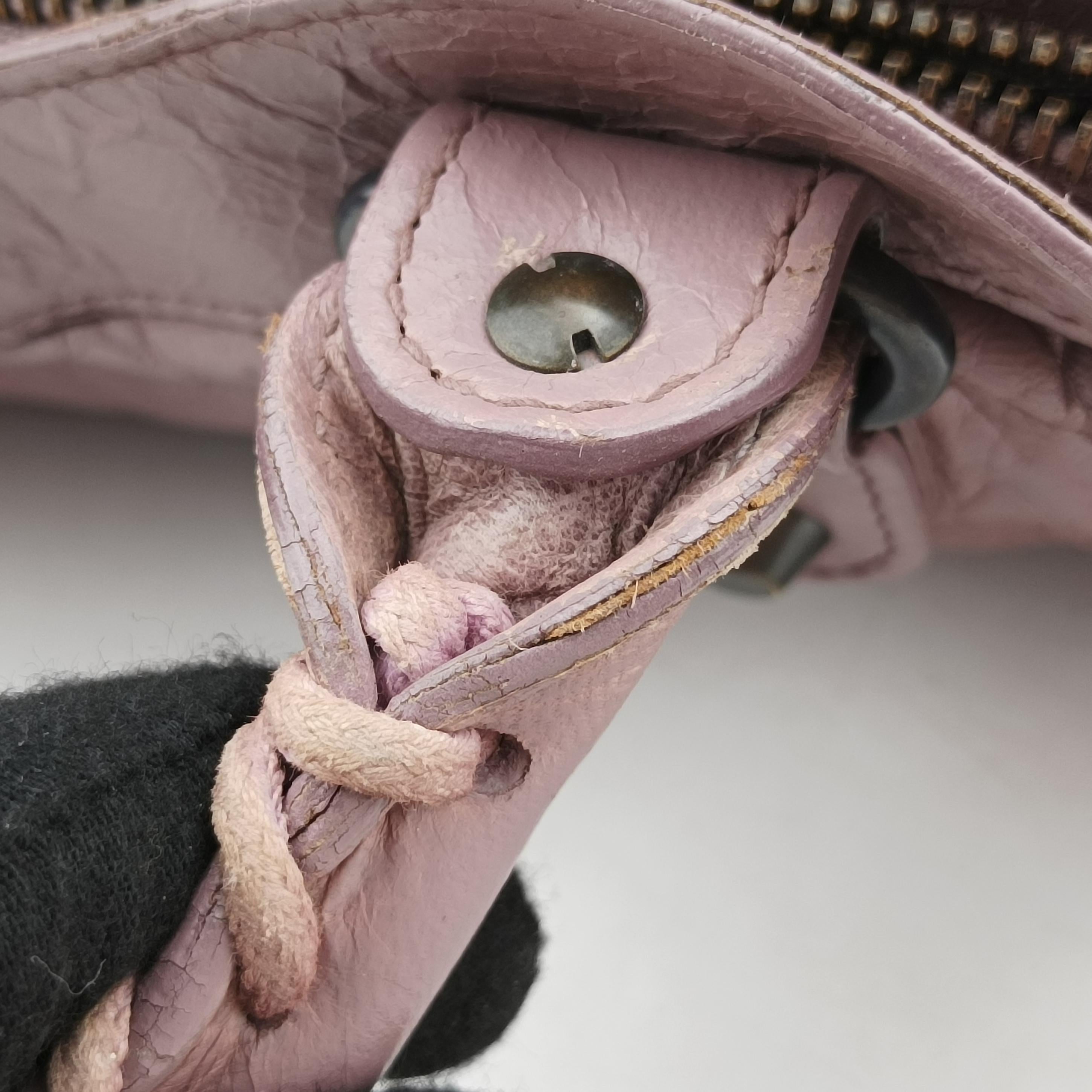 Pre-owned Balenciaga Giant City Purple lambskin  shoulderbag | stylenewstar
