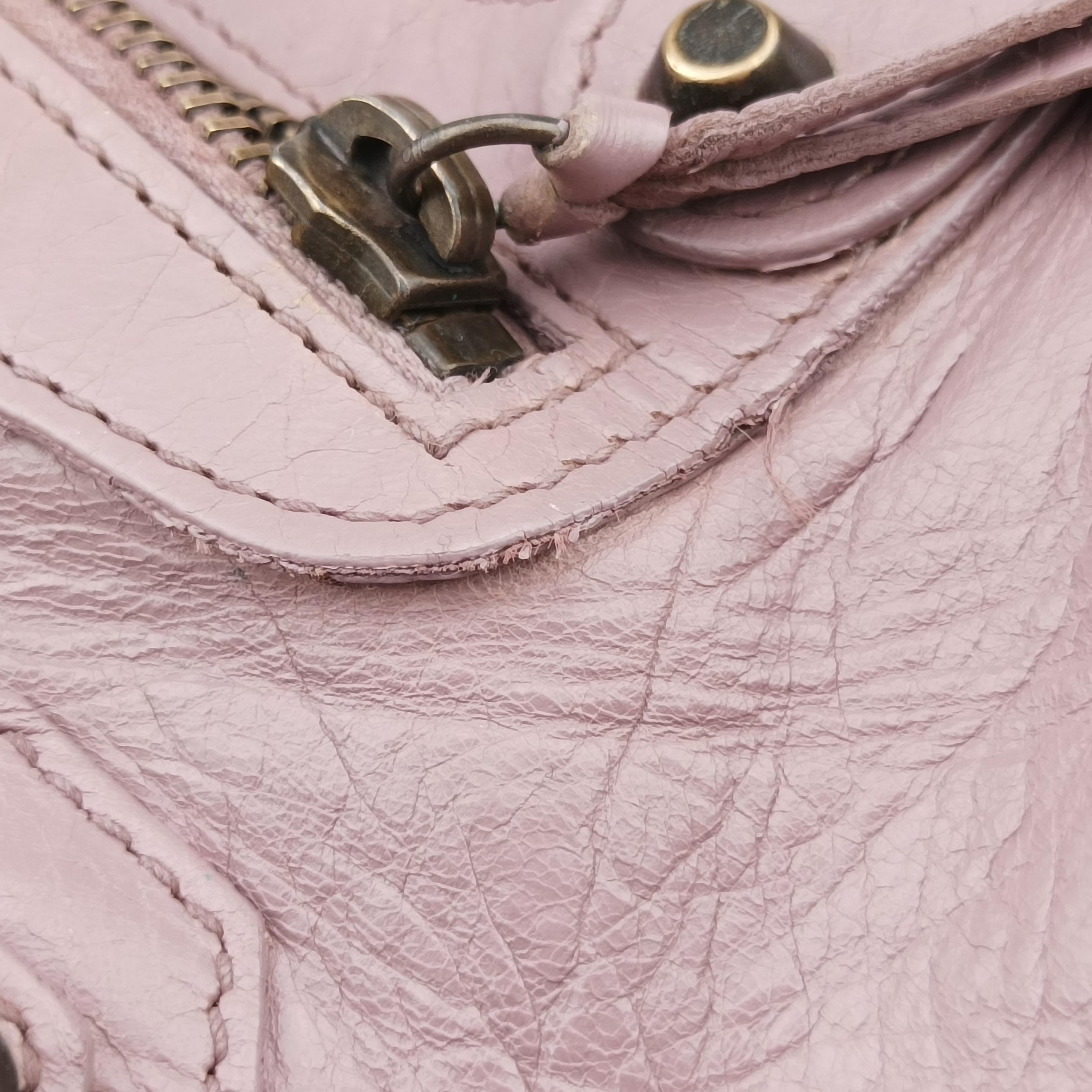 Pre-owned Balenciaga Giant City Purple lambskin  shoulderbag | stylenewstar