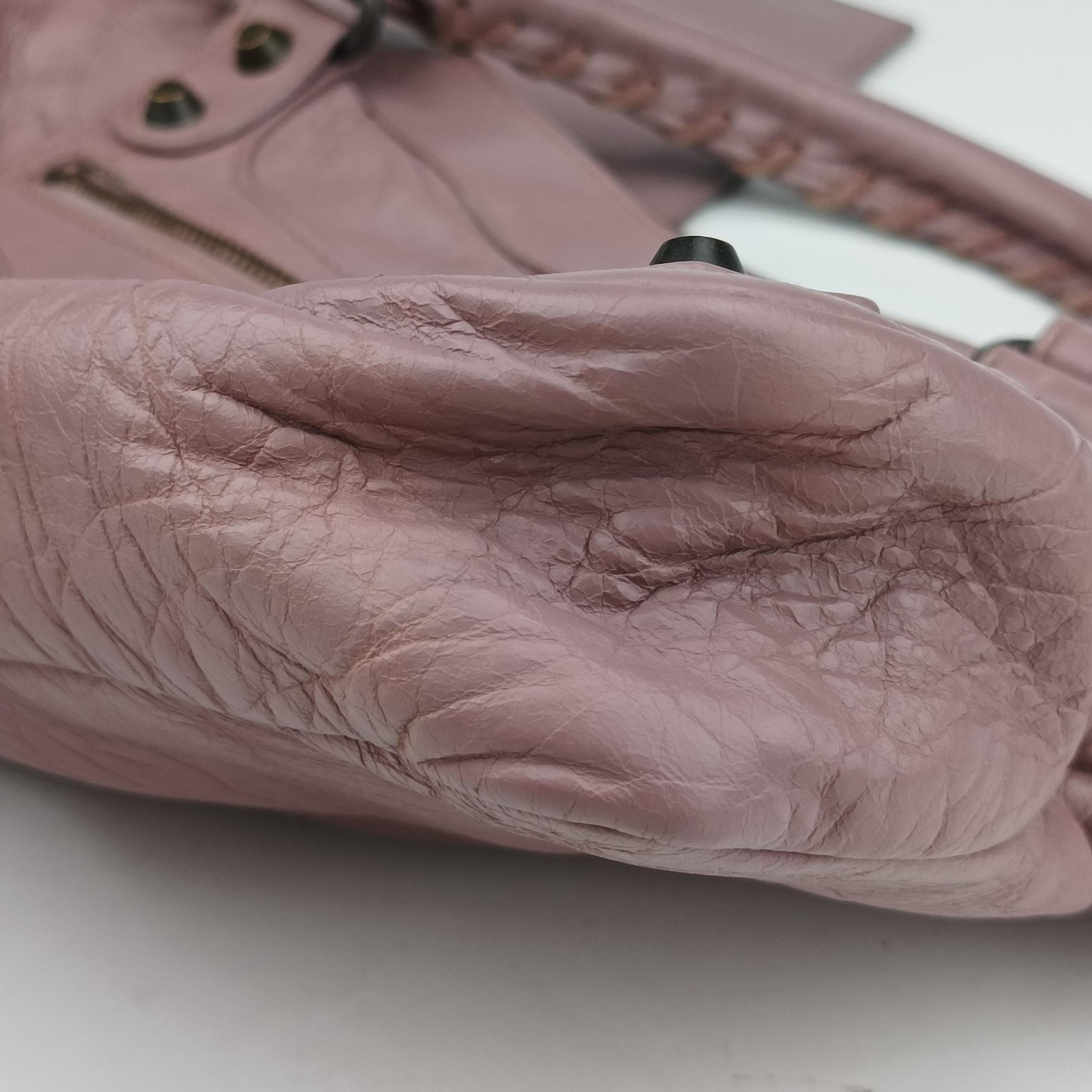 Pre-owned Balenciaga Giant City Purple lambskin  shoulderbag | stylenewstar