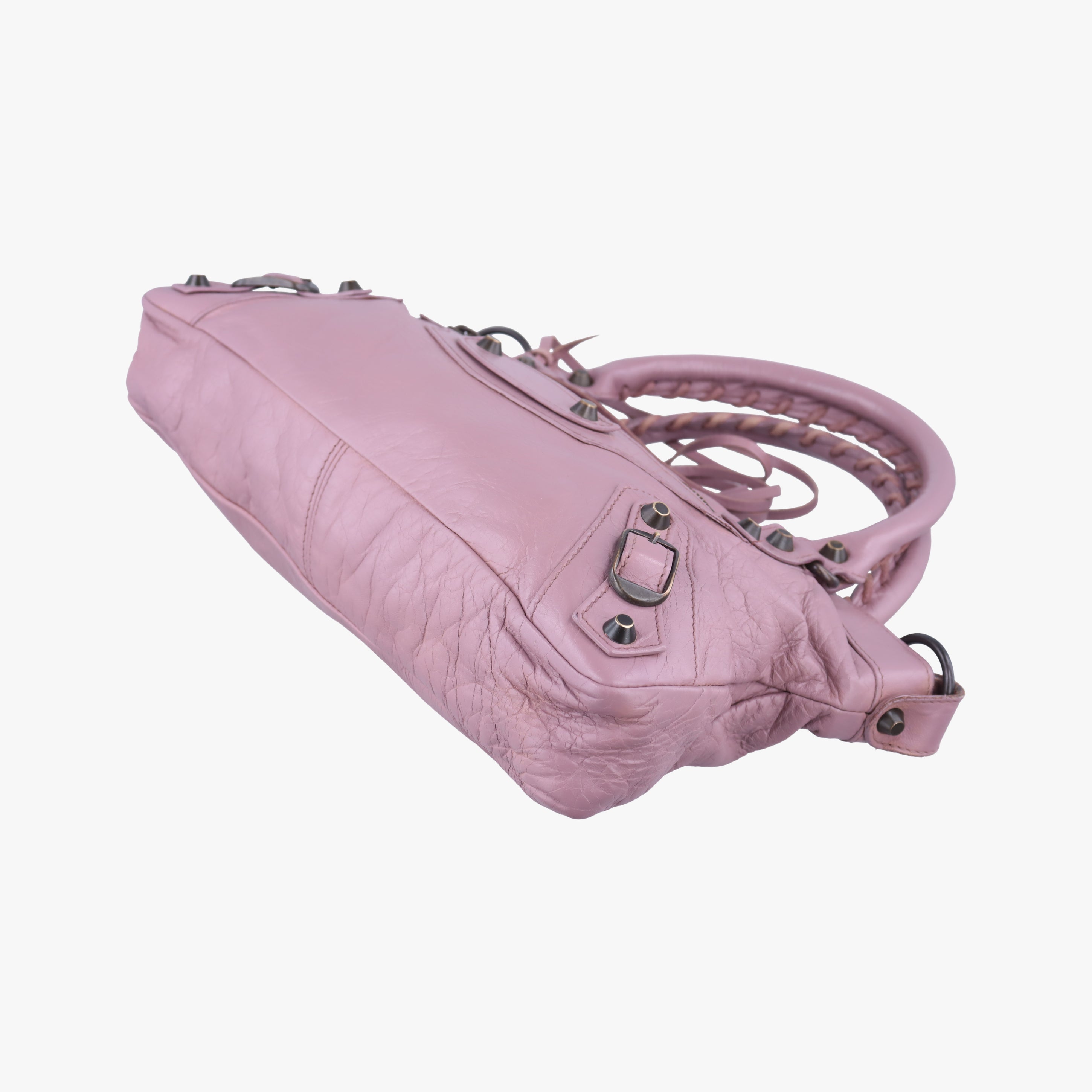 Pre-owned Balenciaga Giant City Purple lambskin  shoulderbag | stylenewstar